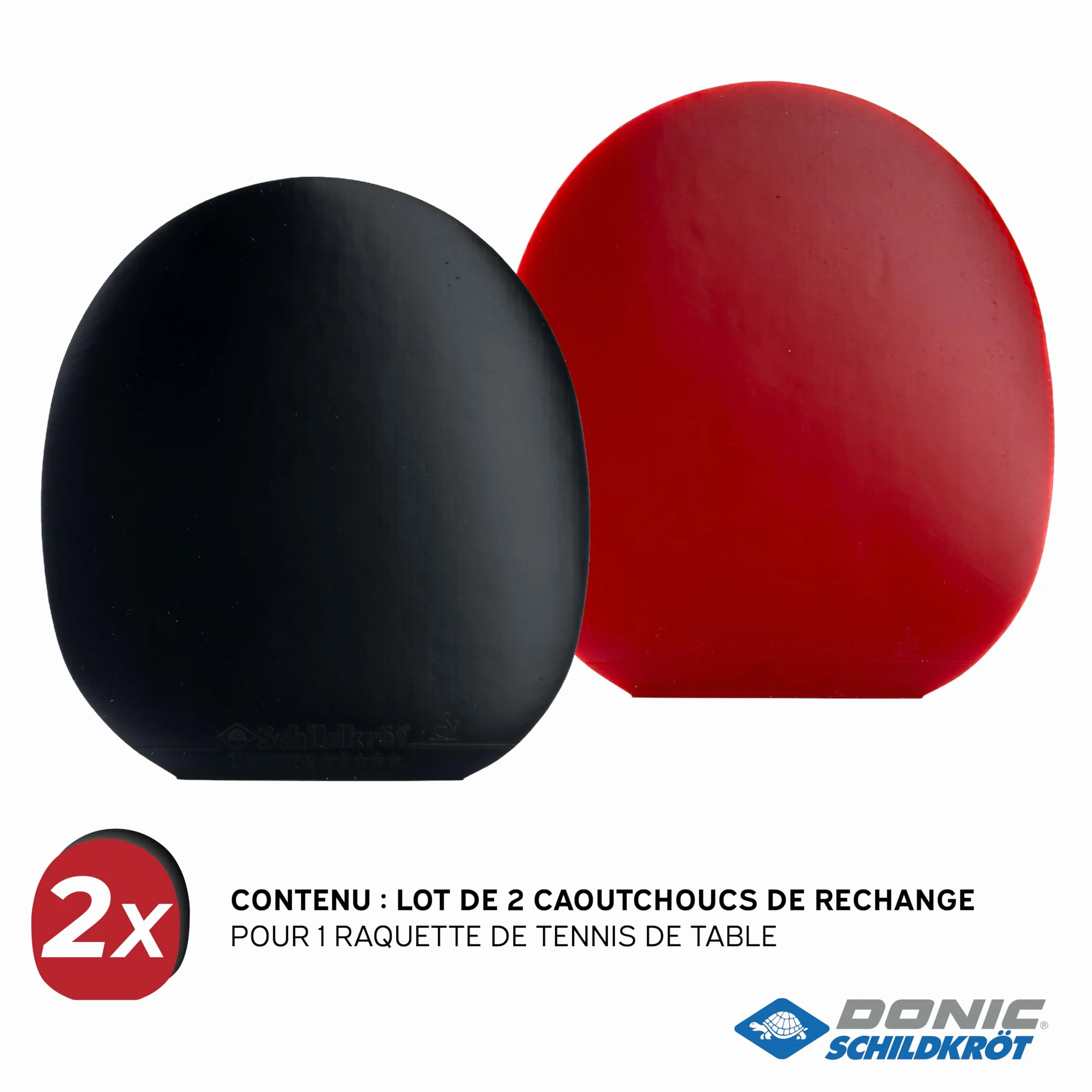 Donic-Schildkröt Revêtement de Remplacement QRC pour Raquettes de Tennis de Table ITTF