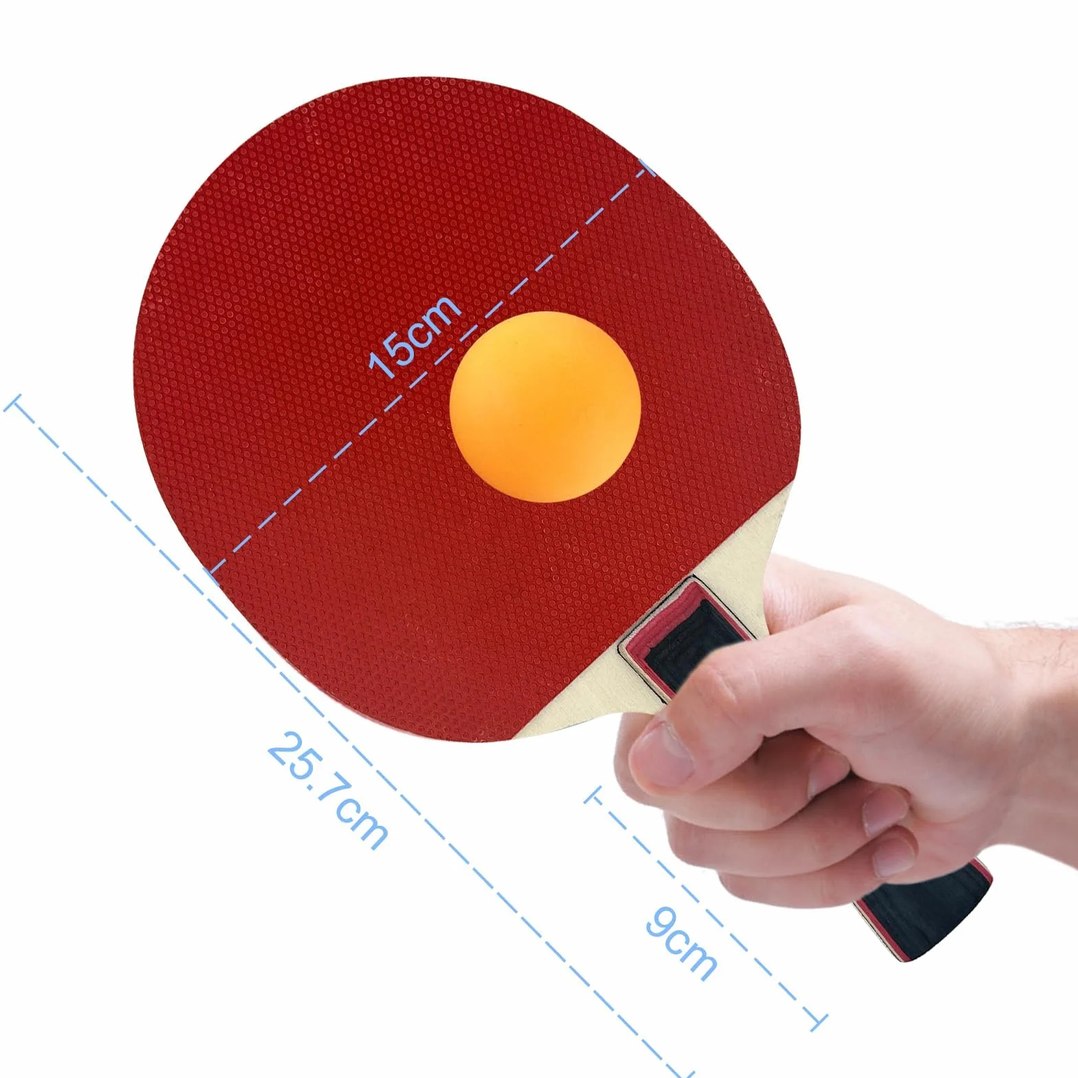 Ensemble de Raquettes de Ping-Pong Professionnel 2 Raquettes 3 Balles 1 Sac Tennis de Table