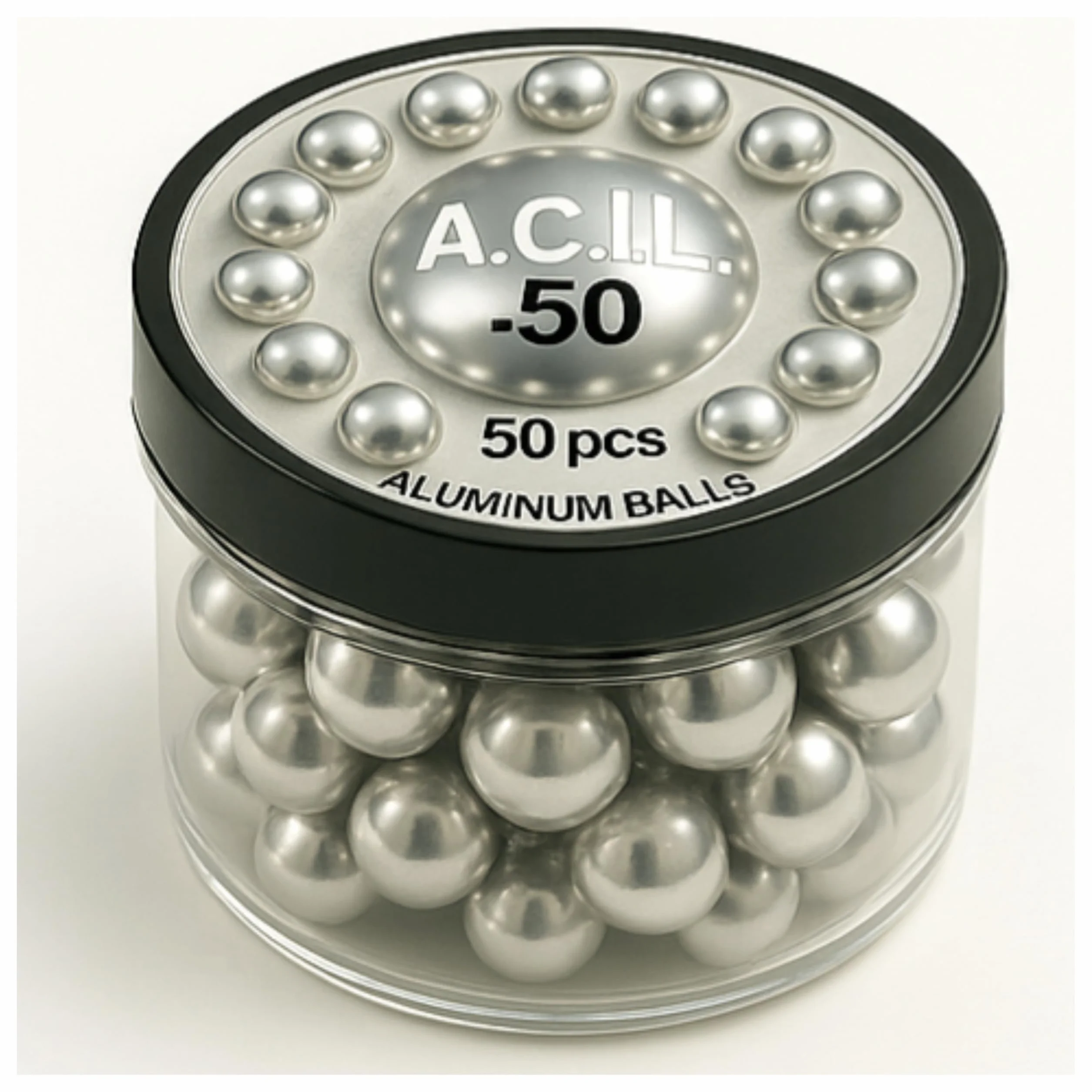 50 Caliber 12.5mm Precision-Machined Aluminum Balls for HDR & HDP Pistols – 50pcs Reusable Paintball Ammo