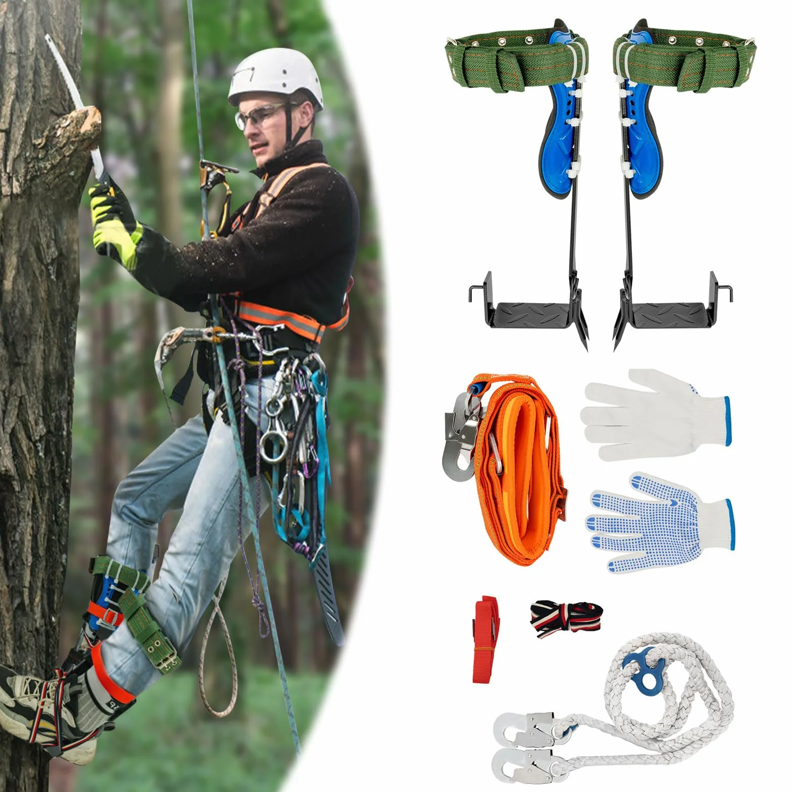 Crampons pour escalade d'arbres, équipement d'alpinisme, aide au sauvetage