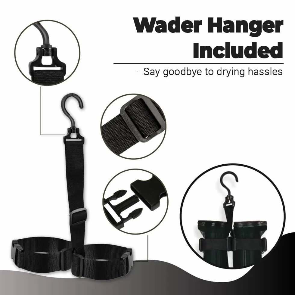 DaddyGoFish Waders de Poitrine pour Pêche et Chasse, Cuissardes avec Poche