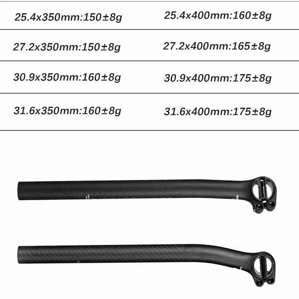 Selle de vélo pour Elita ONEtige de Selle de vélo recul en Carbone 5/20mm Tige de Selle VTT