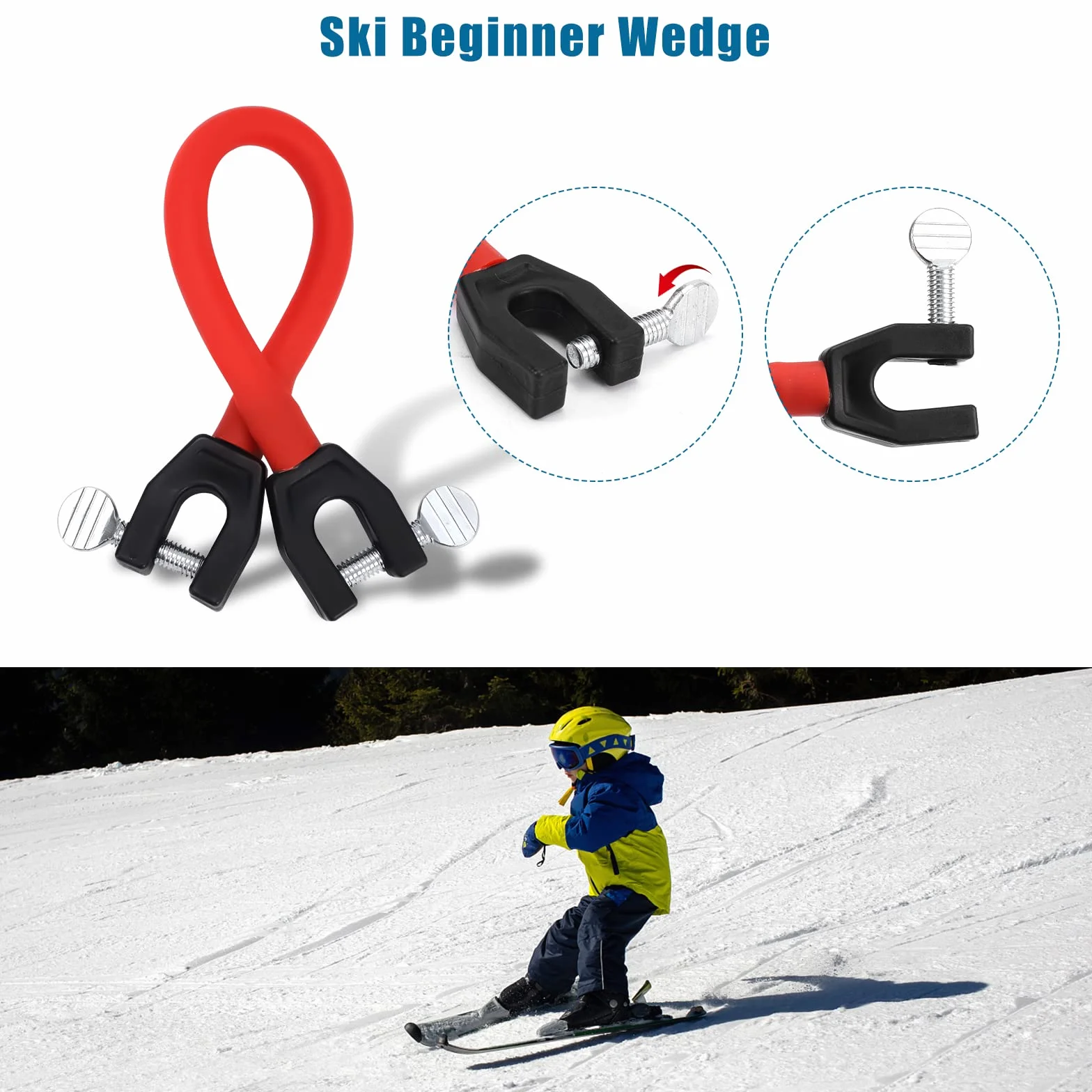 Connecteur de Pointe de Ski pour Enfants BOXOB 2 pièces Équipement d'Entraînement de Ski pour Débutants