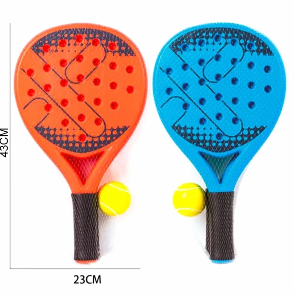 Raquettes de Padel Set 2 raquettes en plastique 41 cm avec balle Plage Beach Tennis