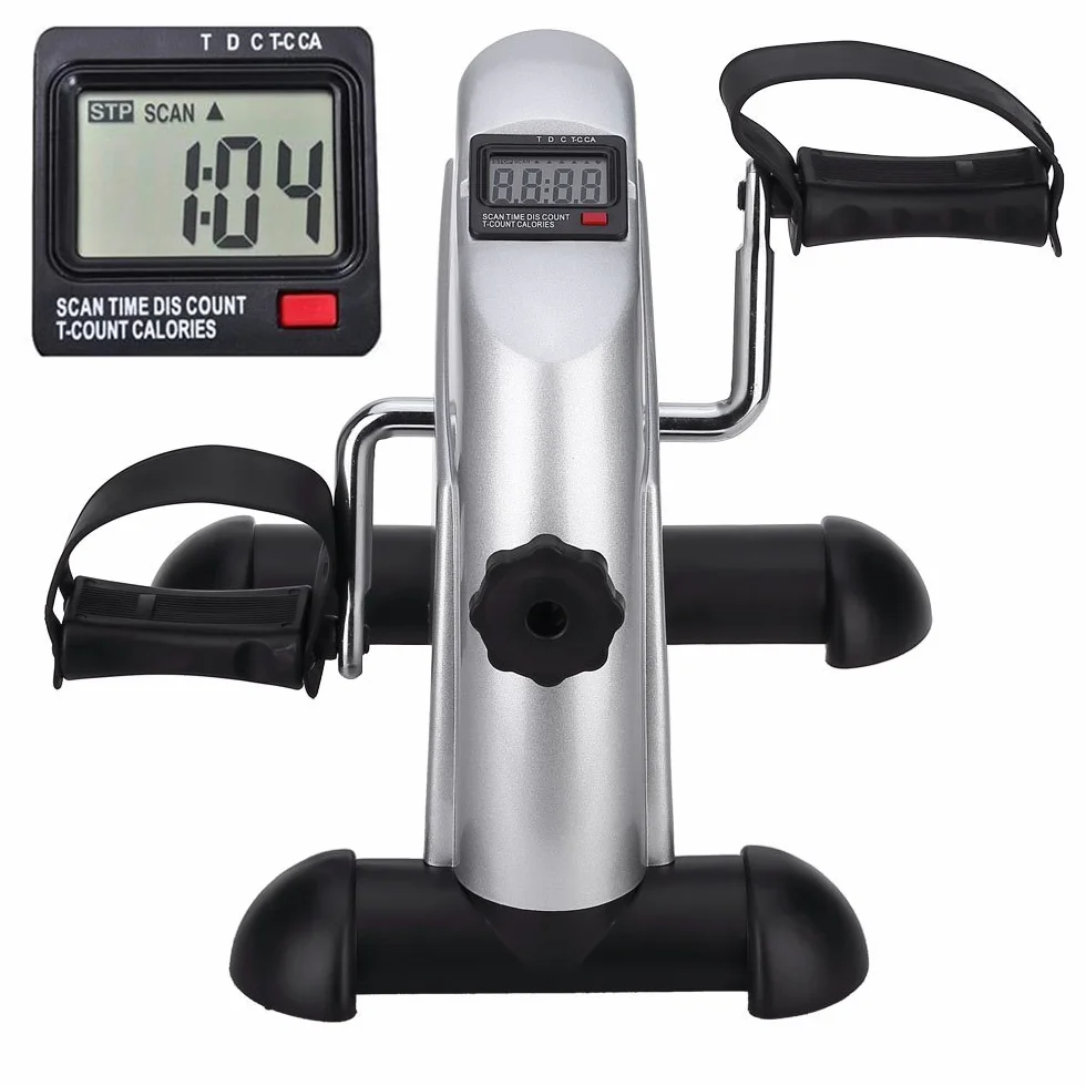 Mini Vélo d'Appartement, Pédales de Rééducation, Vélo d'Exercice Bras Jambe Compact, Écran LCD Résistance Réglable
