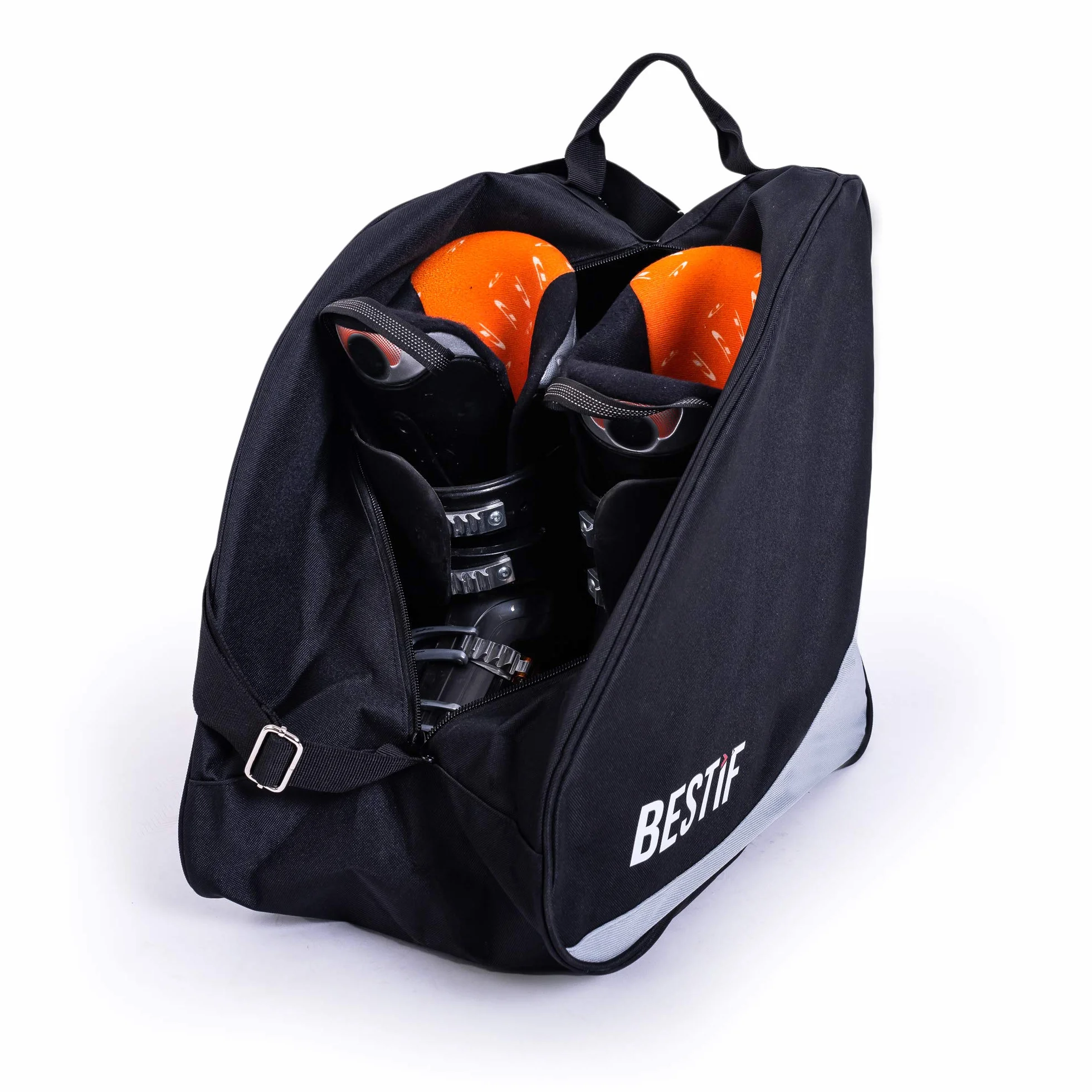 Sac de Ski et Chaussures Jusqu'à 175 cm Housse Étanche Indéchirable Sangle Transport Noir