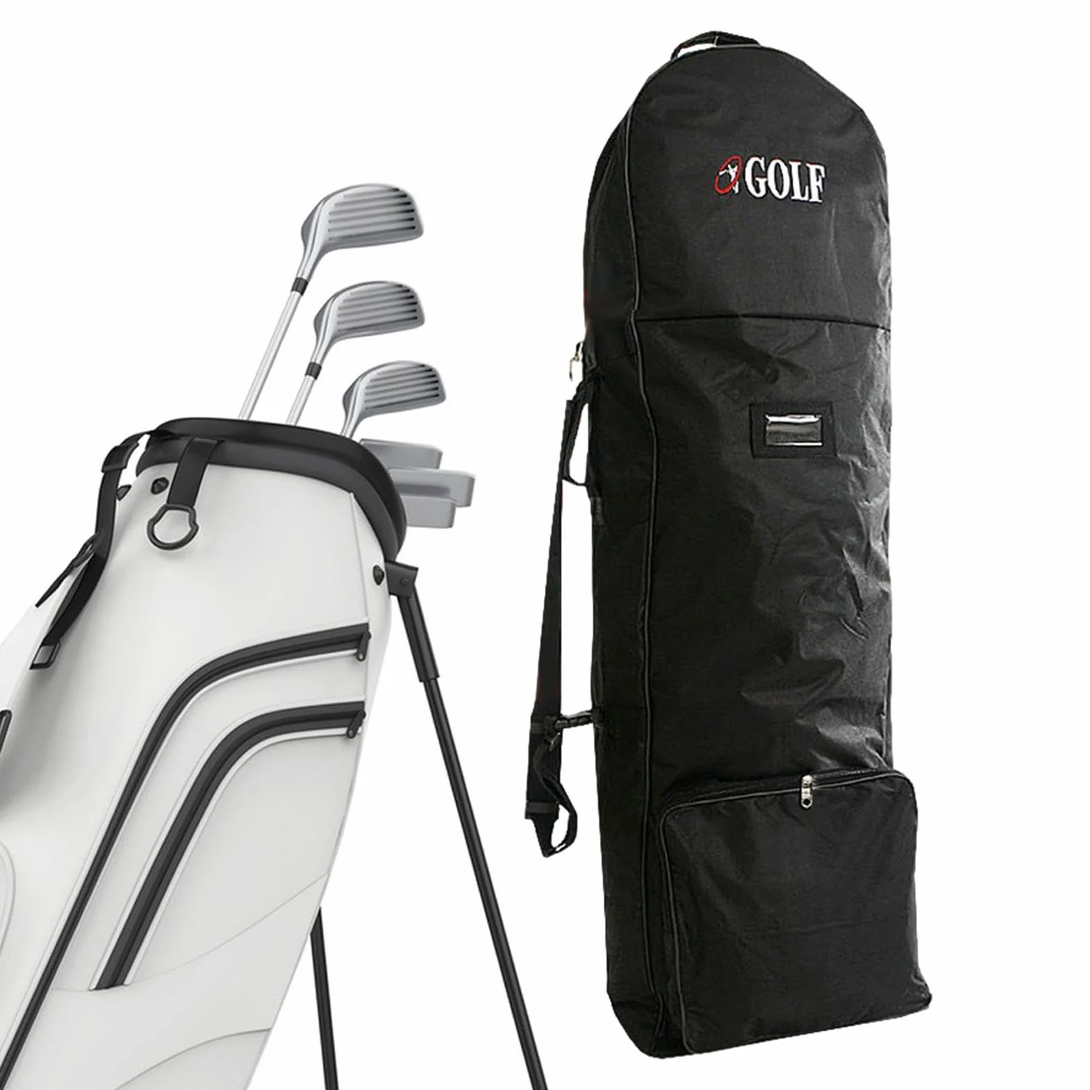 Sac de Golf pour Voyage avec Roues, Bandoulière Réglable