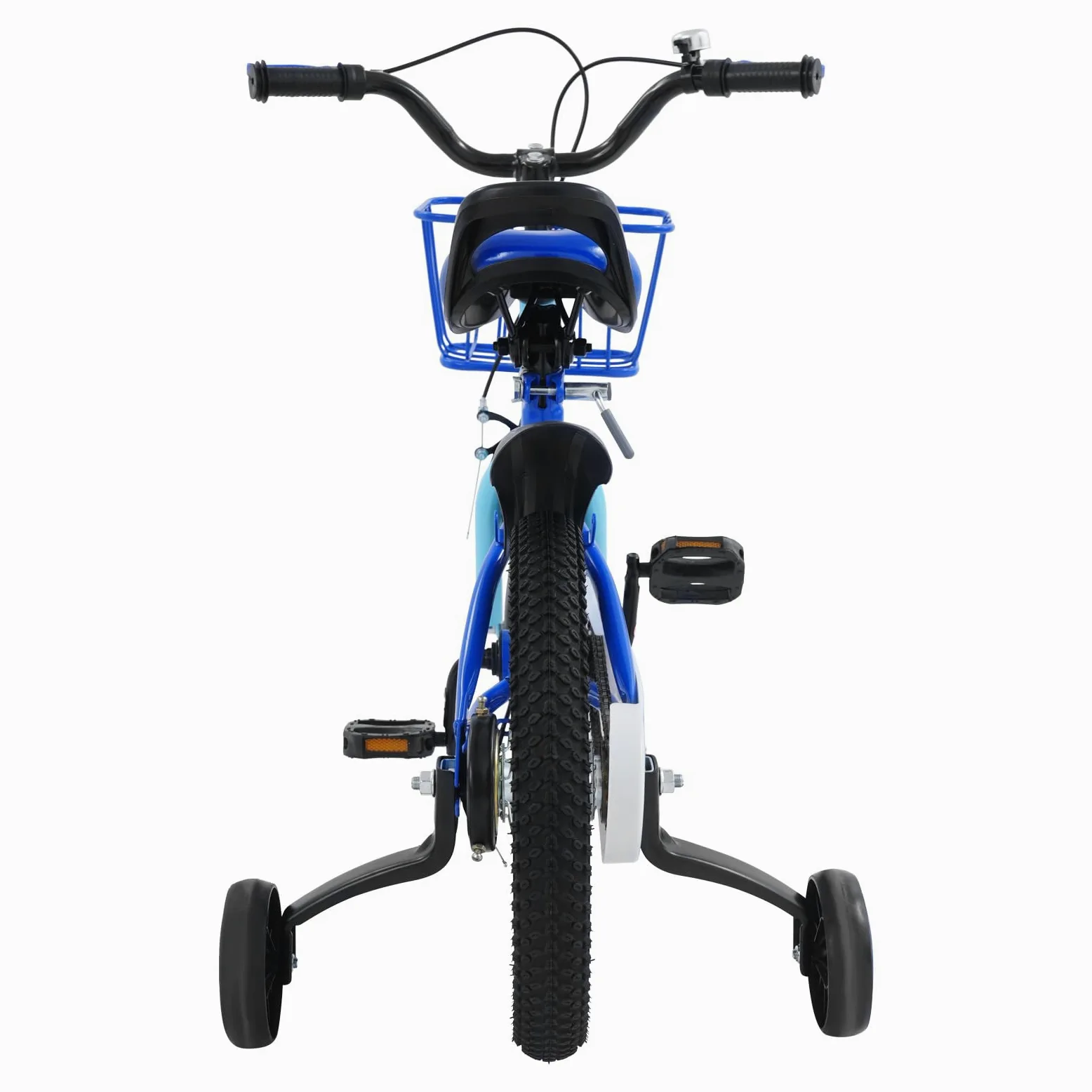 Vélo pour enfant de 14 pouces avec double système de freinage | Vélo pour enfant avec roues stabilisatrices - Hauteur réglable du guidon : 66 à 73 cm - Hauteur du siège : 43 à 49 cm - Pour