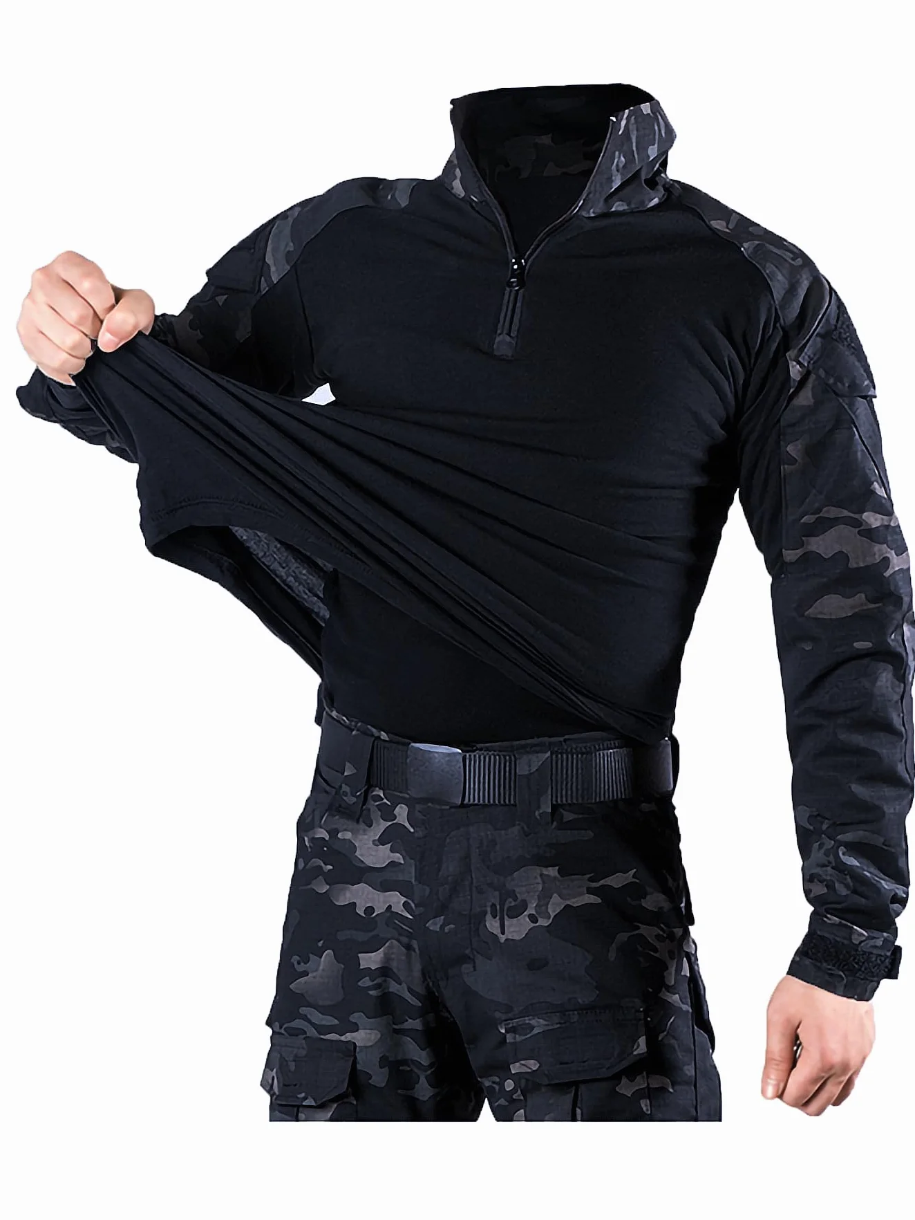 Camouflage Tactique BDU Chemise Longues Manches Combat Airsoft Paintball