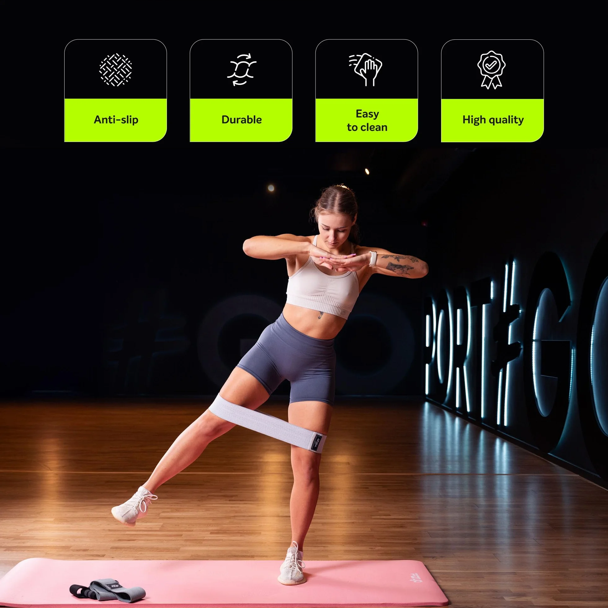 Fizyo Lot de 3 Bandes de Fitness avec Niveaux de Résistance pour Musculation