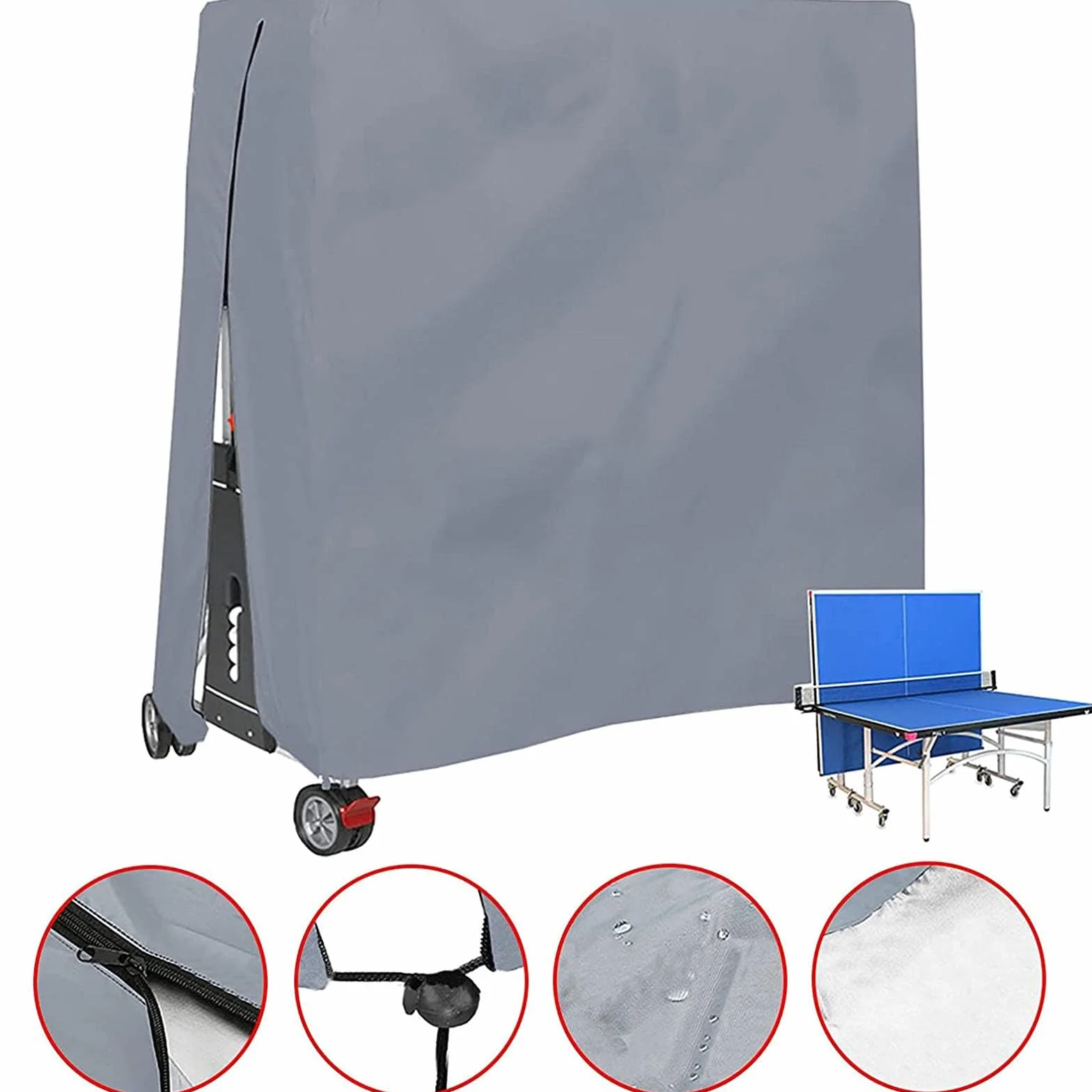 Housse Table Ping-Pong Imperméable Tissu Oxford Bâche Protection Table de Tennis