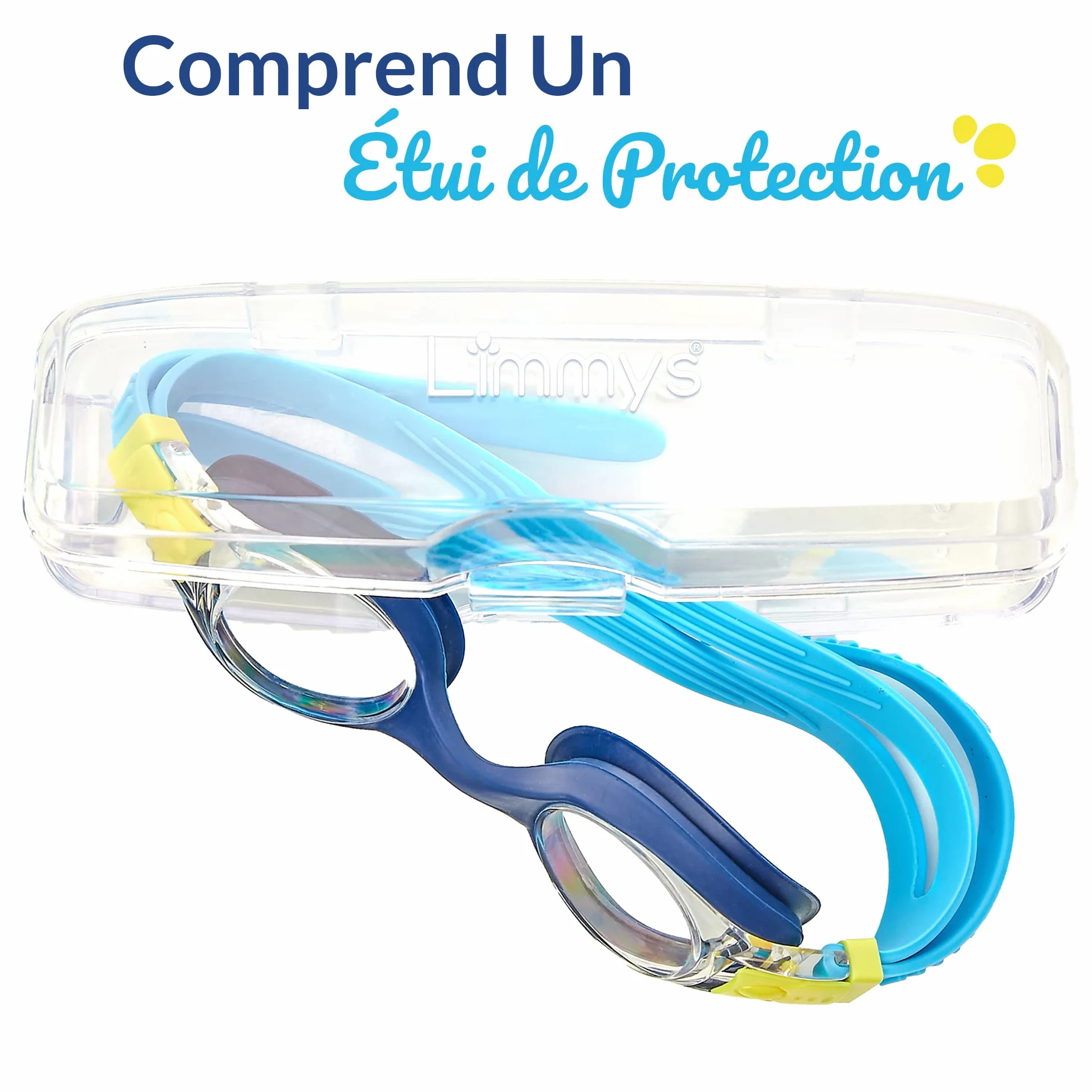 Limmys Lunettes de Natation Enfant 3-12 Ans Anti-Buée UV400 Protection Étanches