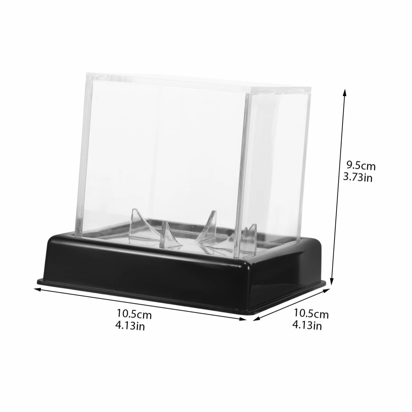Vitrine Transparente Carrée en Plastique Noir pour Balles de Sport Baseball