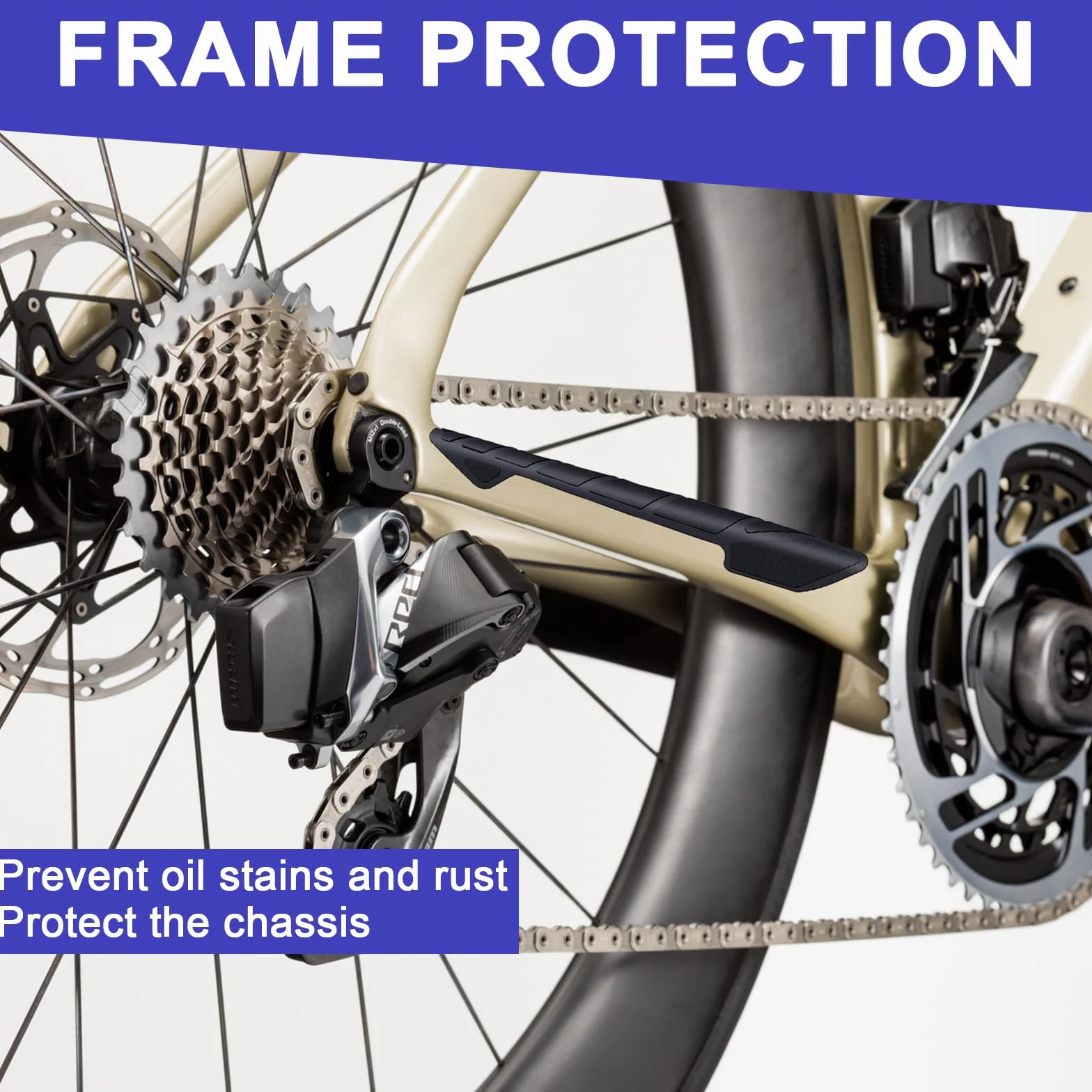 Protection De Chaîne De Vélo 2 Pièces, Anti-Rayures, Accessoires Cyclisme VTT Route Ville