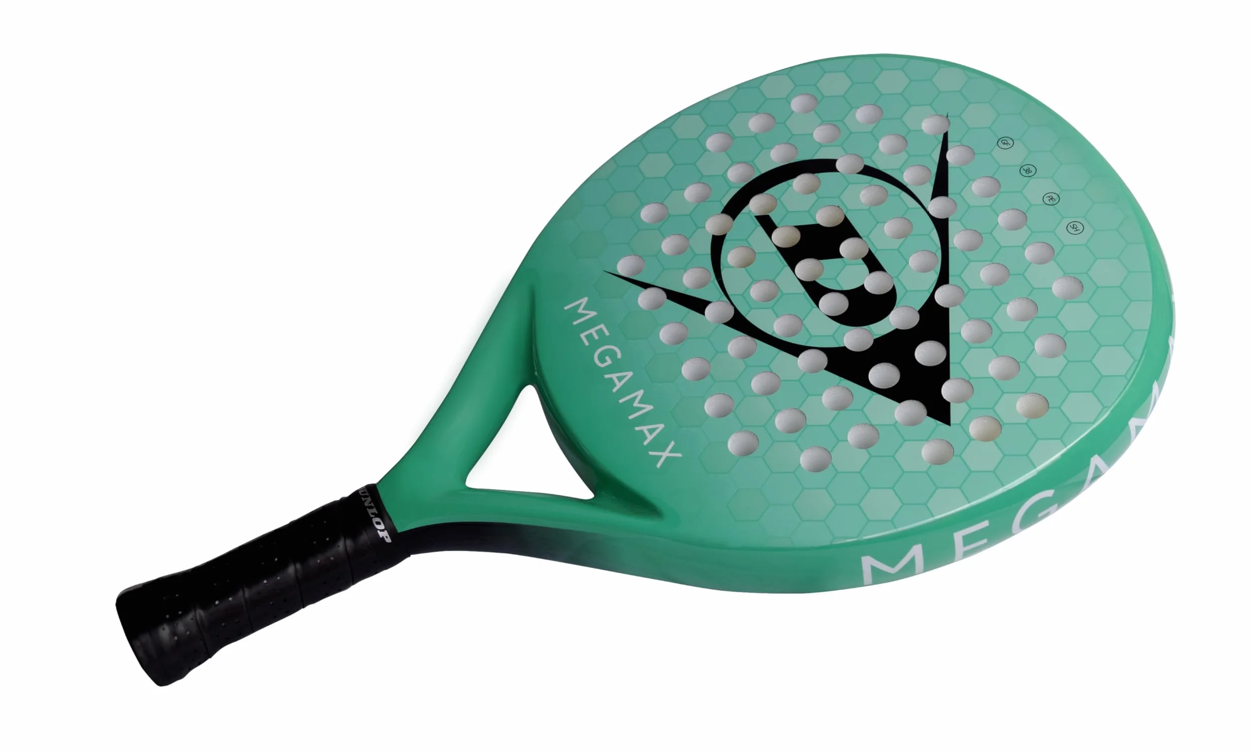 Raquette de Padel DUNLOP Megamax Argent Noir Vert Graphite Pro EVA