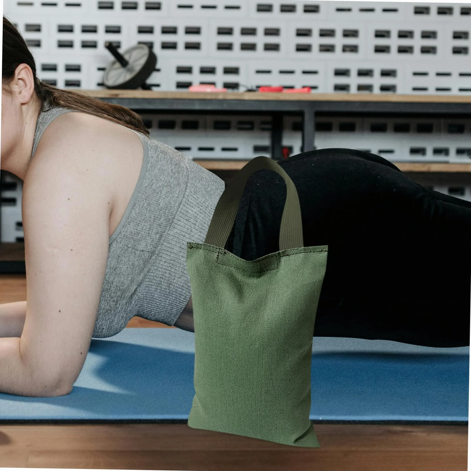 Toyvian De Sable Pondéré avec Poignée pour Yoga Fitness Musculation Gymnase Léger Ajustable