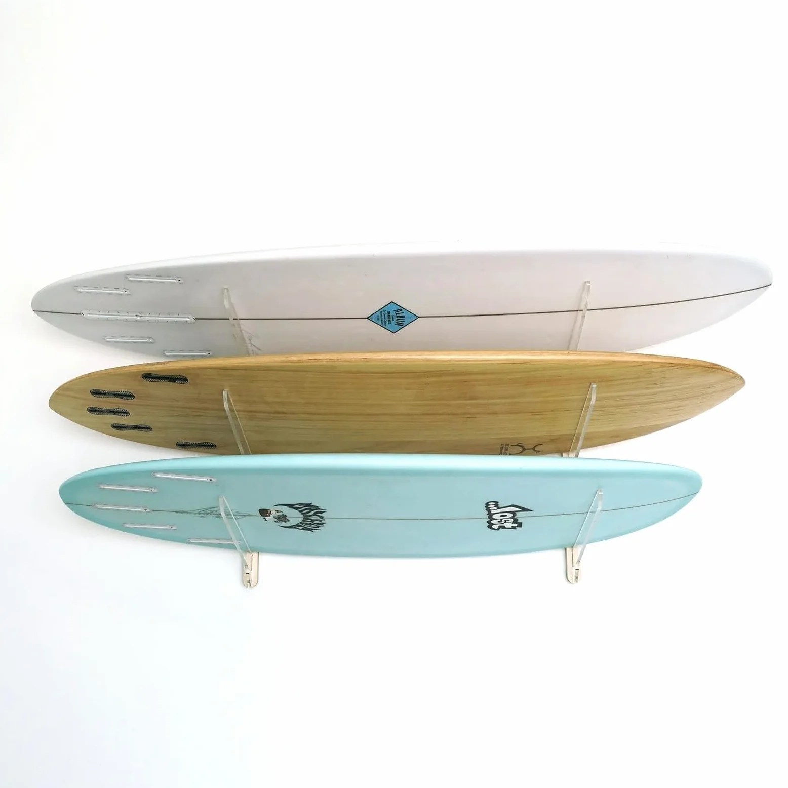 GNARWALL Multirack Support mural pour 4 planches de surf, snowboards, kitesurfing Windsurfing ou SUP Gris