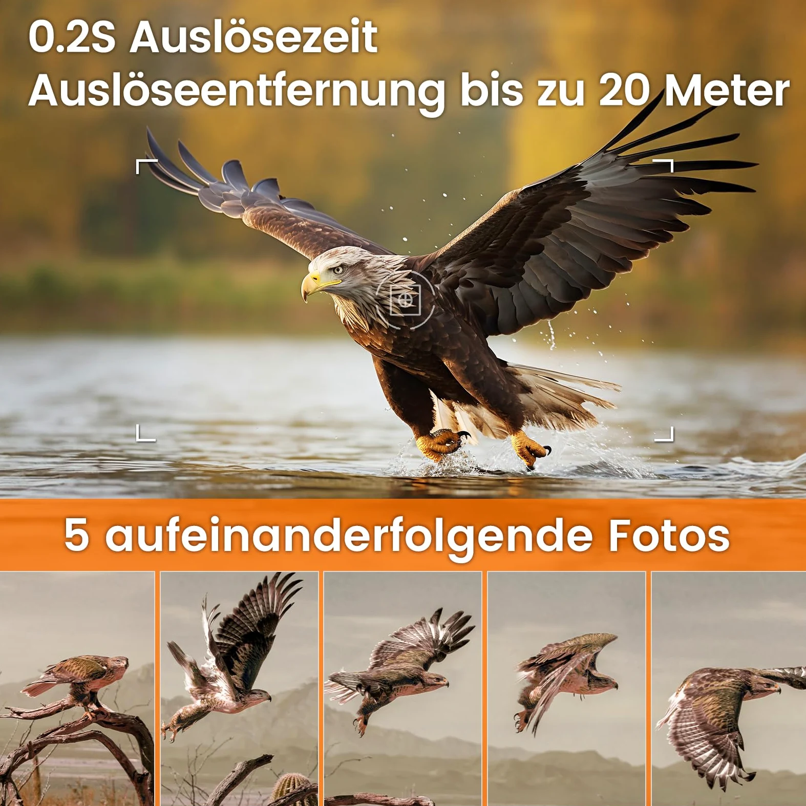 XTU Caméra de chasse avec application de transmission de téléphone portable, caméra Wi-Fi 2,7 K avec détecteur de mouvement, vision nocturne, carte SD de 32 Go, étanche IP66, batterie au lithium