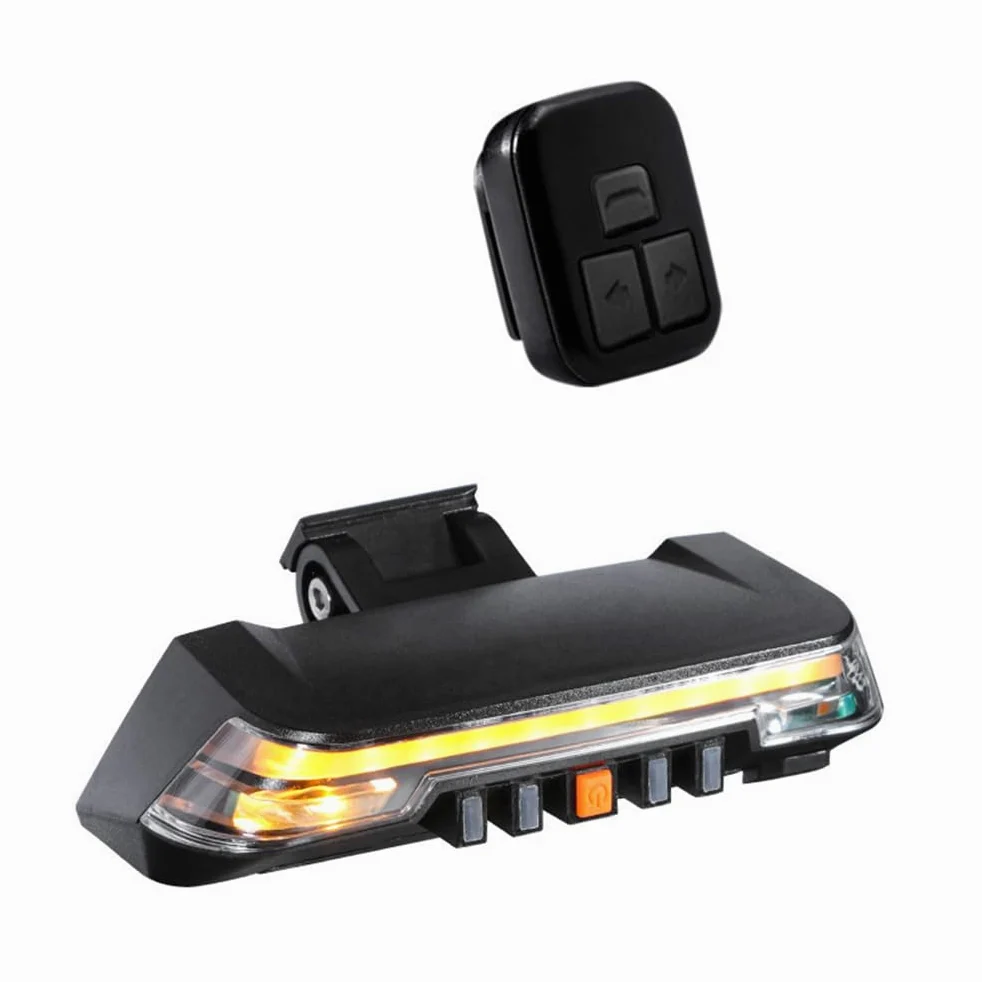 Feu arrière de vélo Rechargeable 2000 mAh avec Induction, feu Stop, LED, télécommande et Clignotants.