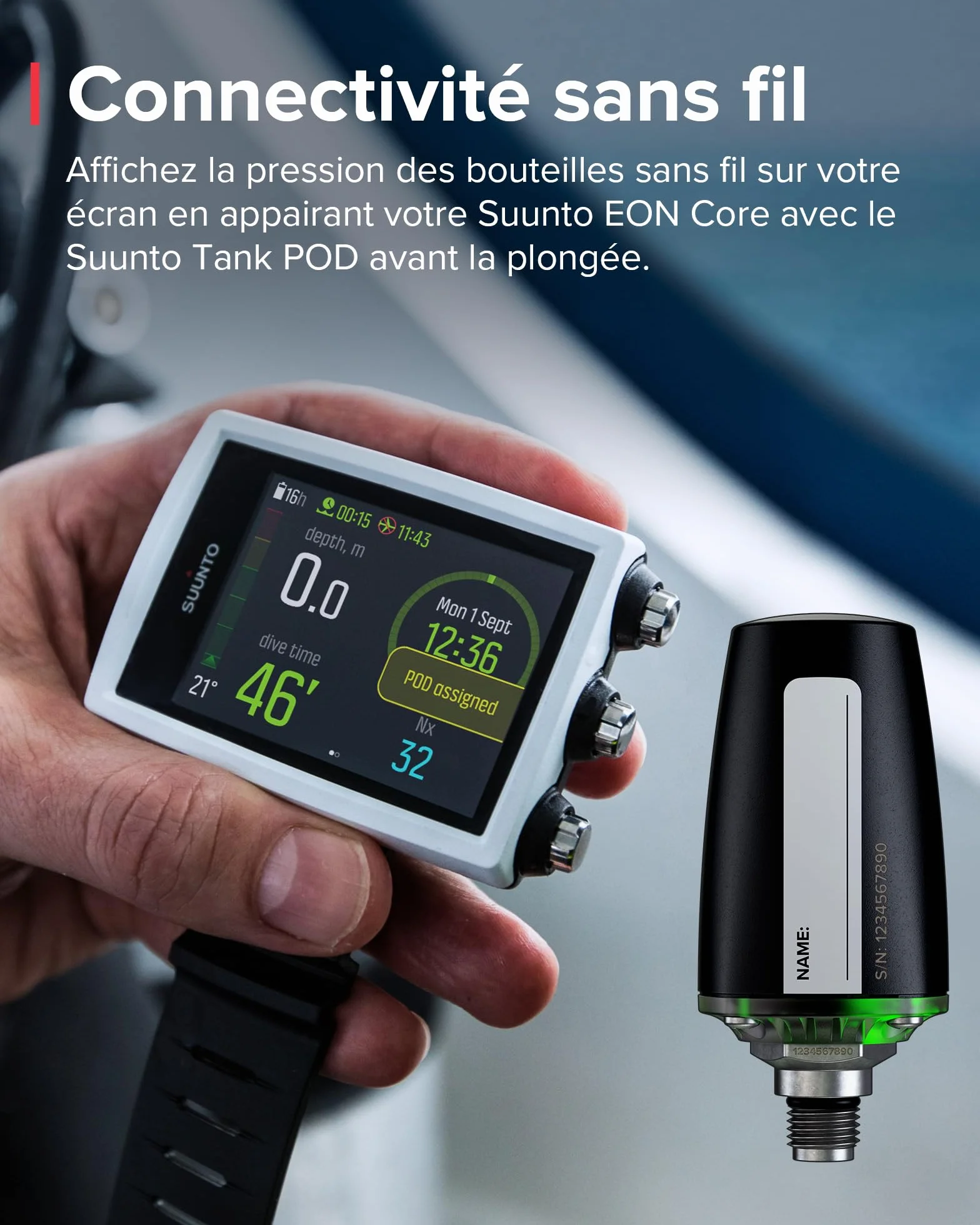 SUUNTO EON CORE Montre de Plongée Numérique Écran Couleur 80m Ordinateur Sous-Marine