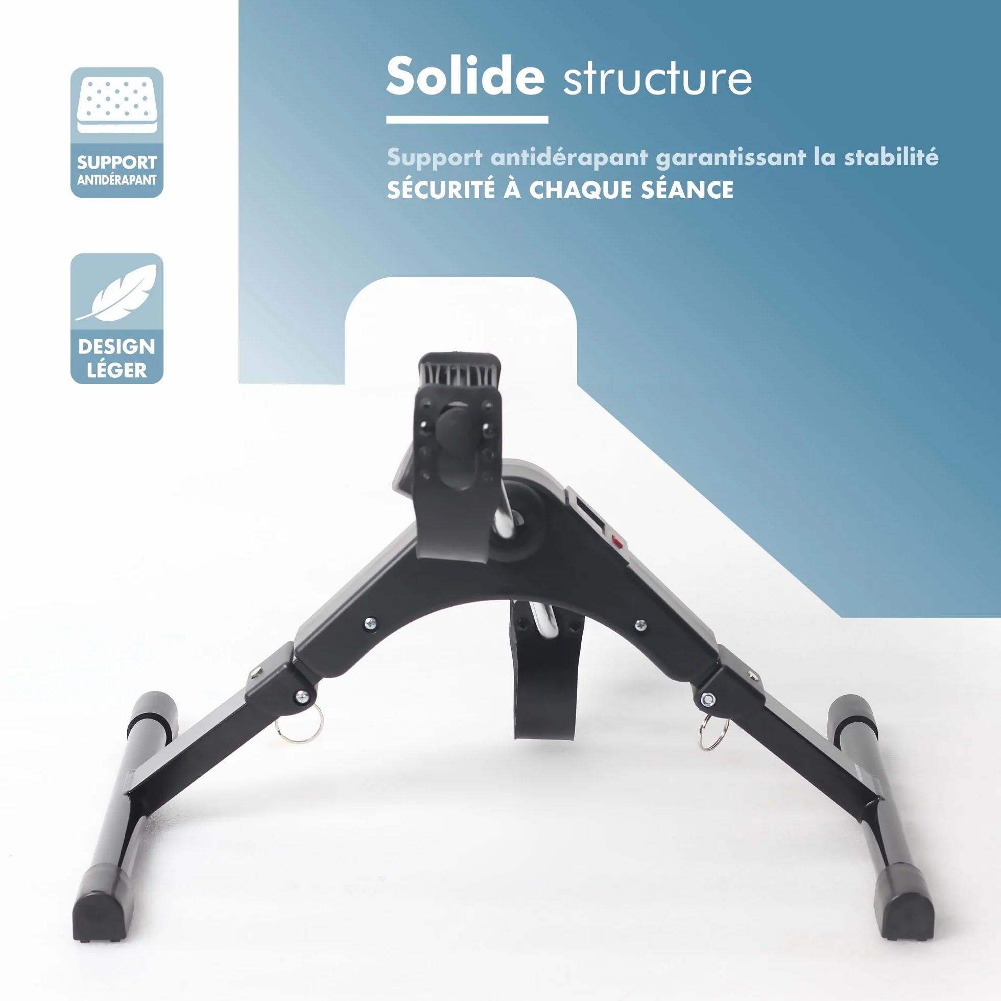 PORTENTUM Pedalier d’Appartement Senior Pliable Écran LCD 5 Fonctions Mini Velo Bras et Jambes Compact Résistance Réglable Design Portable