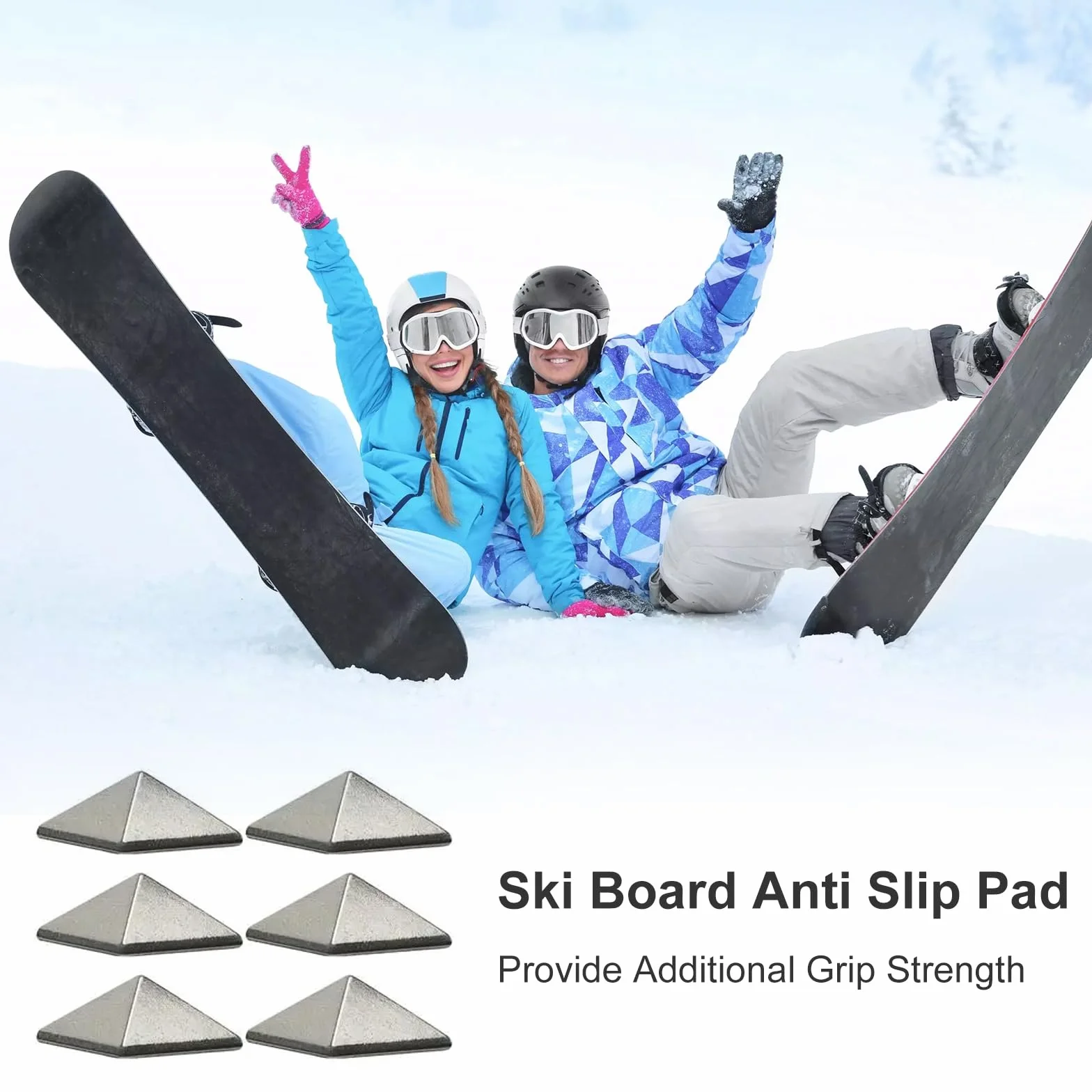 Stomp Pad Snowboard 3D Antidérapant Autocollant 6 Pièces