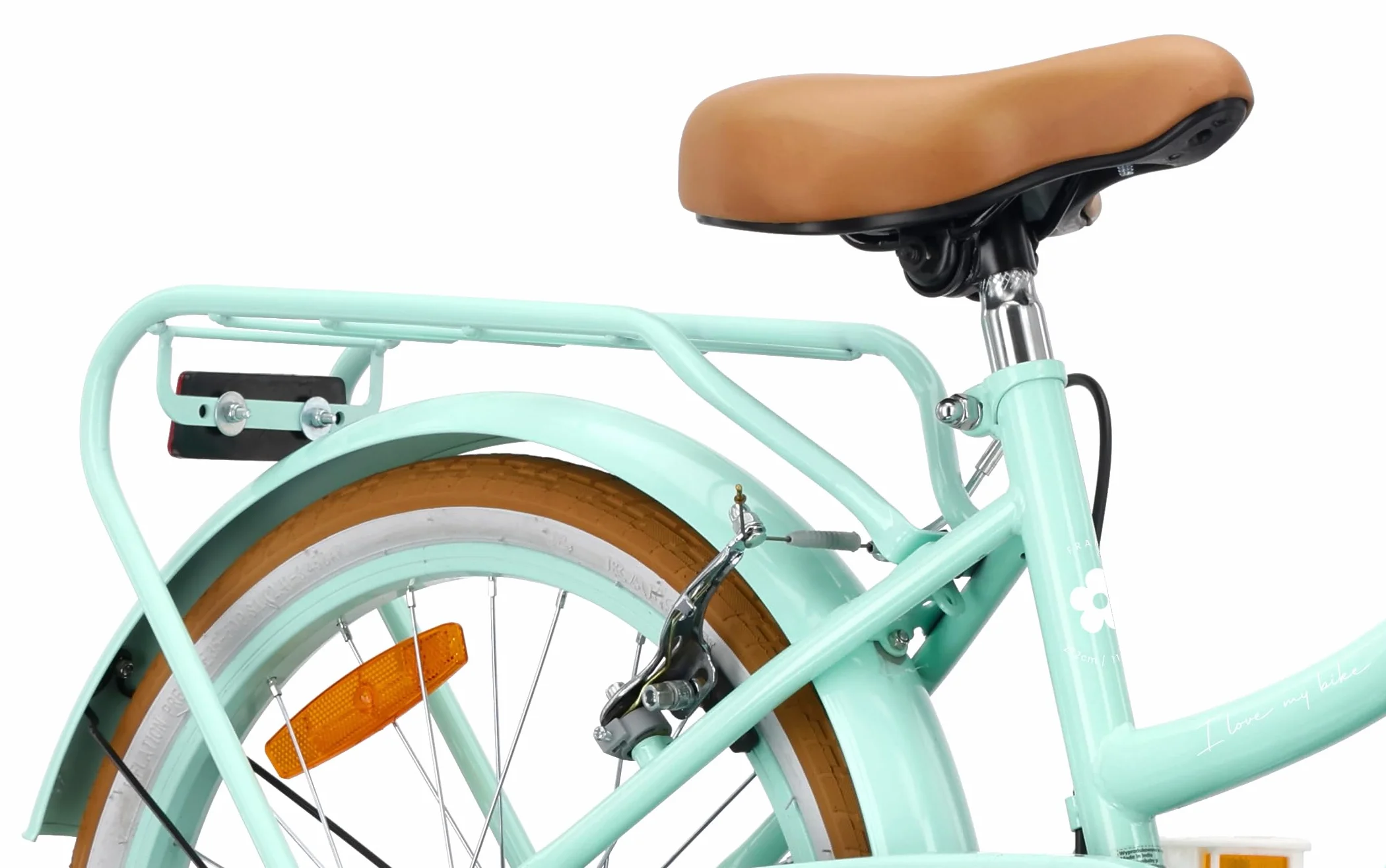 Sun Baby Flower Bike Retro Vélo pour Fille - Cadre en Acier, Freins V-Brake, Garde-Boue