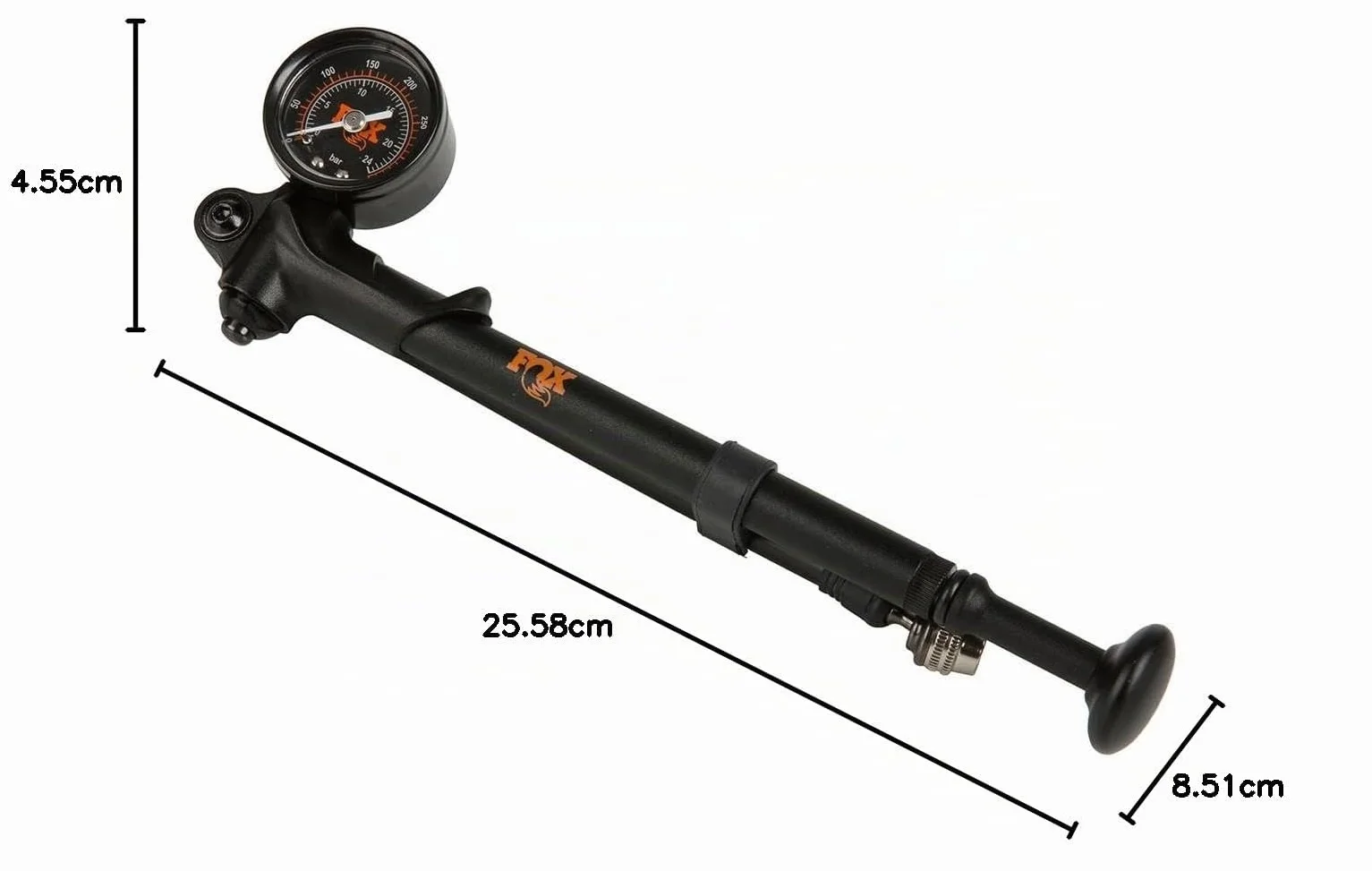 Pompe Fox HP 350 psi Foldable Swivel Head Noir