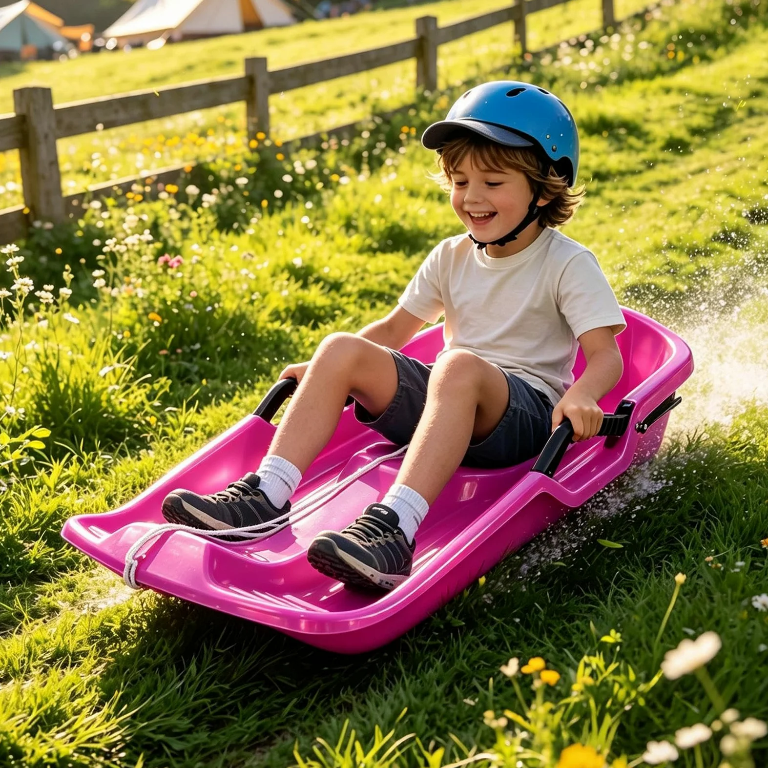 Luge De Neige Enfant Toboggan d'hiver 2 Places avec Corde De Traction | Planche Luge Neige Hiver Pour Plage Sable Glace Pentes Descentes Garçons Filles