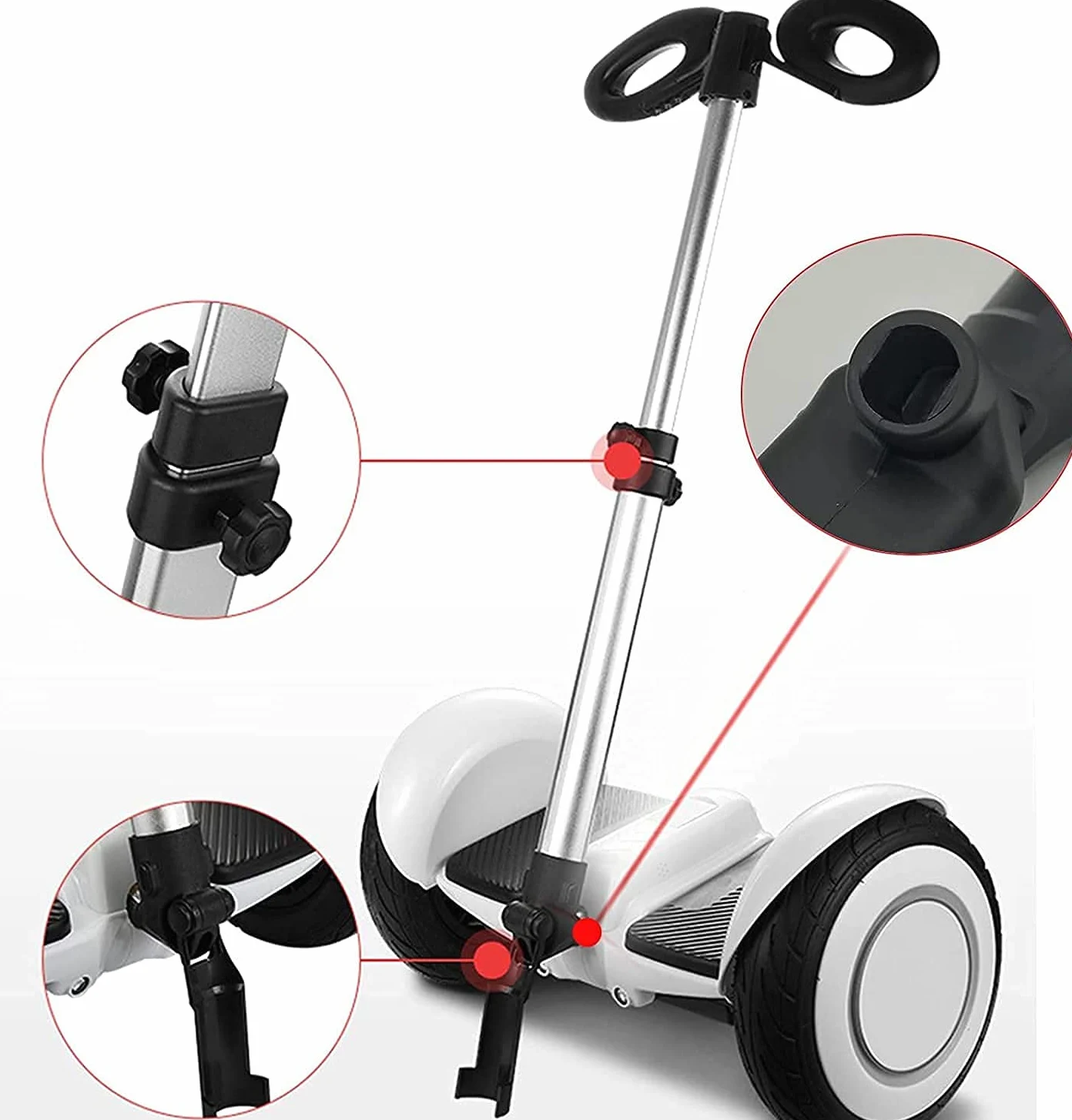 FEC Guidon Trotinette Electrique Complete Set of Handrails De Guidon RéGlable Barre Jambe De Force De Commande De PoignéE De SéCurité pour Scooter éLectrique Segway Ninebot Minipro Minilite Self