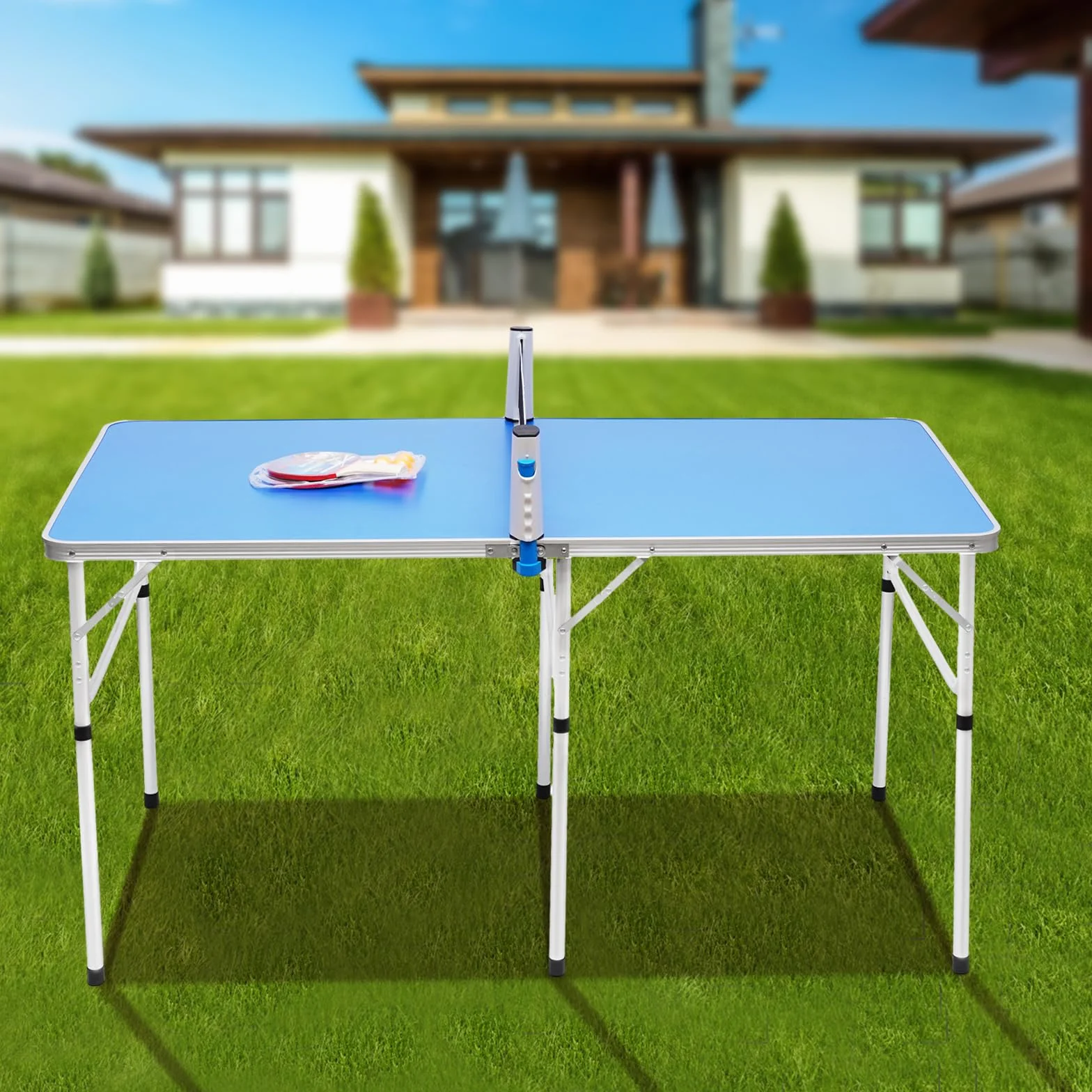 Table de ping-pong pliable en aluminium MDF pour intérieur et extérieur