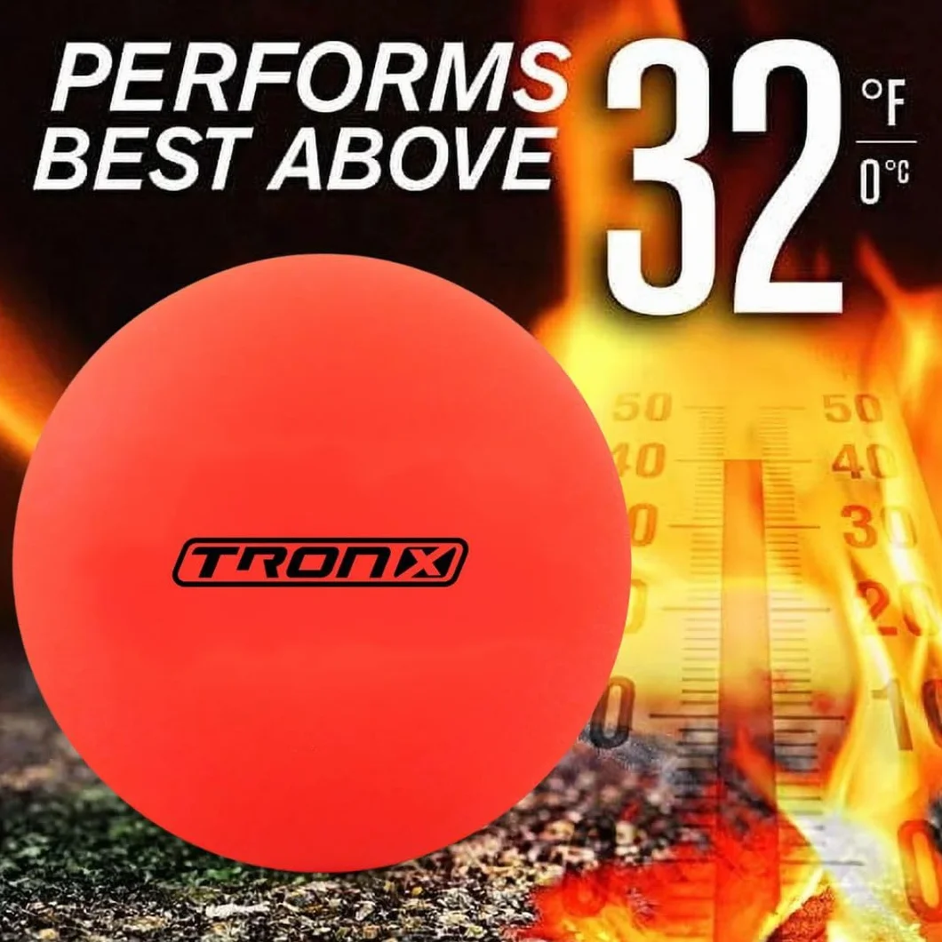 TronX Balles de hockey de rue Lot de 12 - Faible rebond - Orange