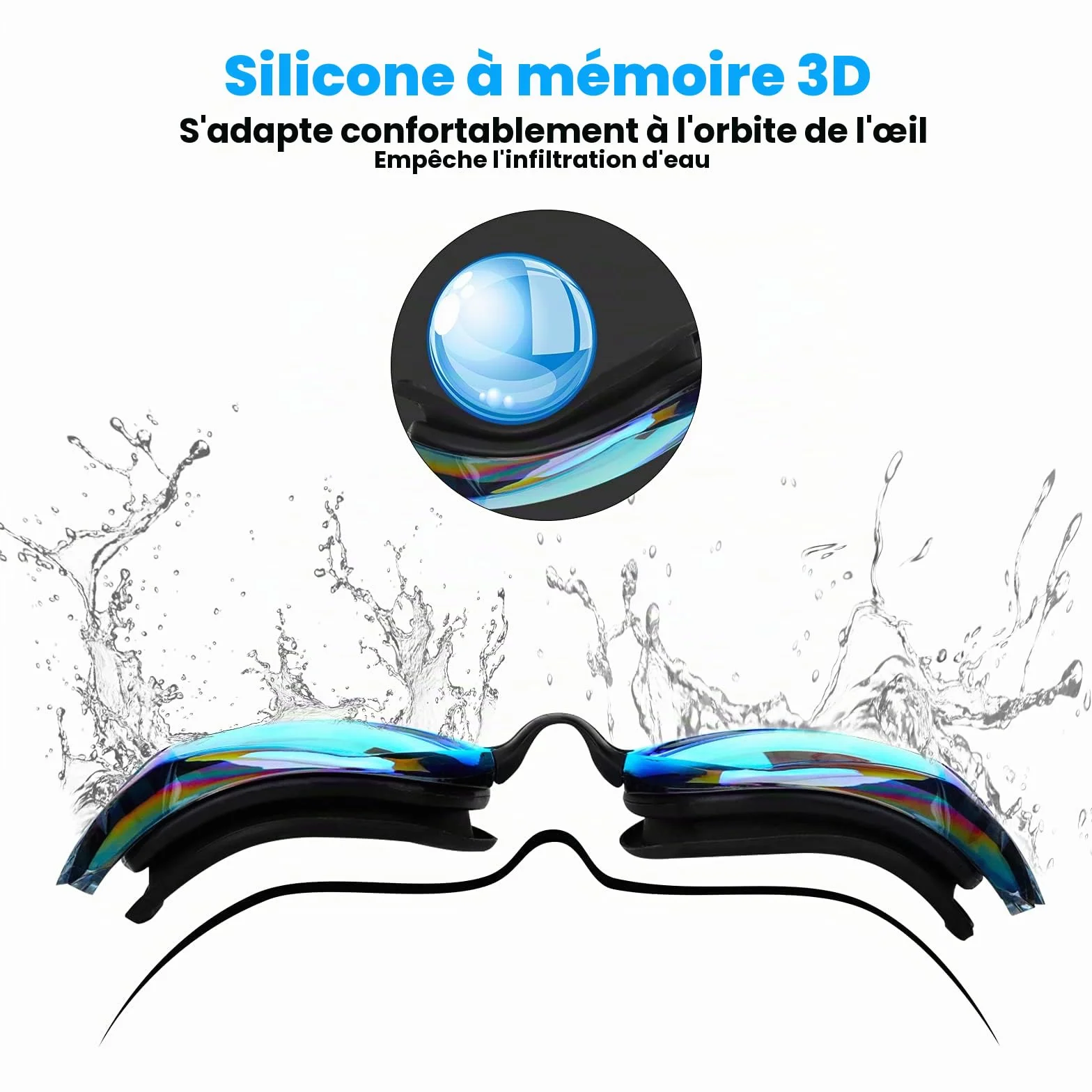 Lunettes de Natation Polarisées Anti-buée Protection UV Hommes Femmes Adultes