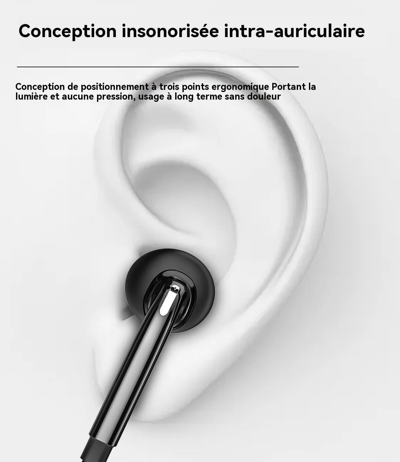 Écouteurs Filaire Jack 3.5mm Lot de 2 Casque AUX Audio Réducteur Bruit Stéréo