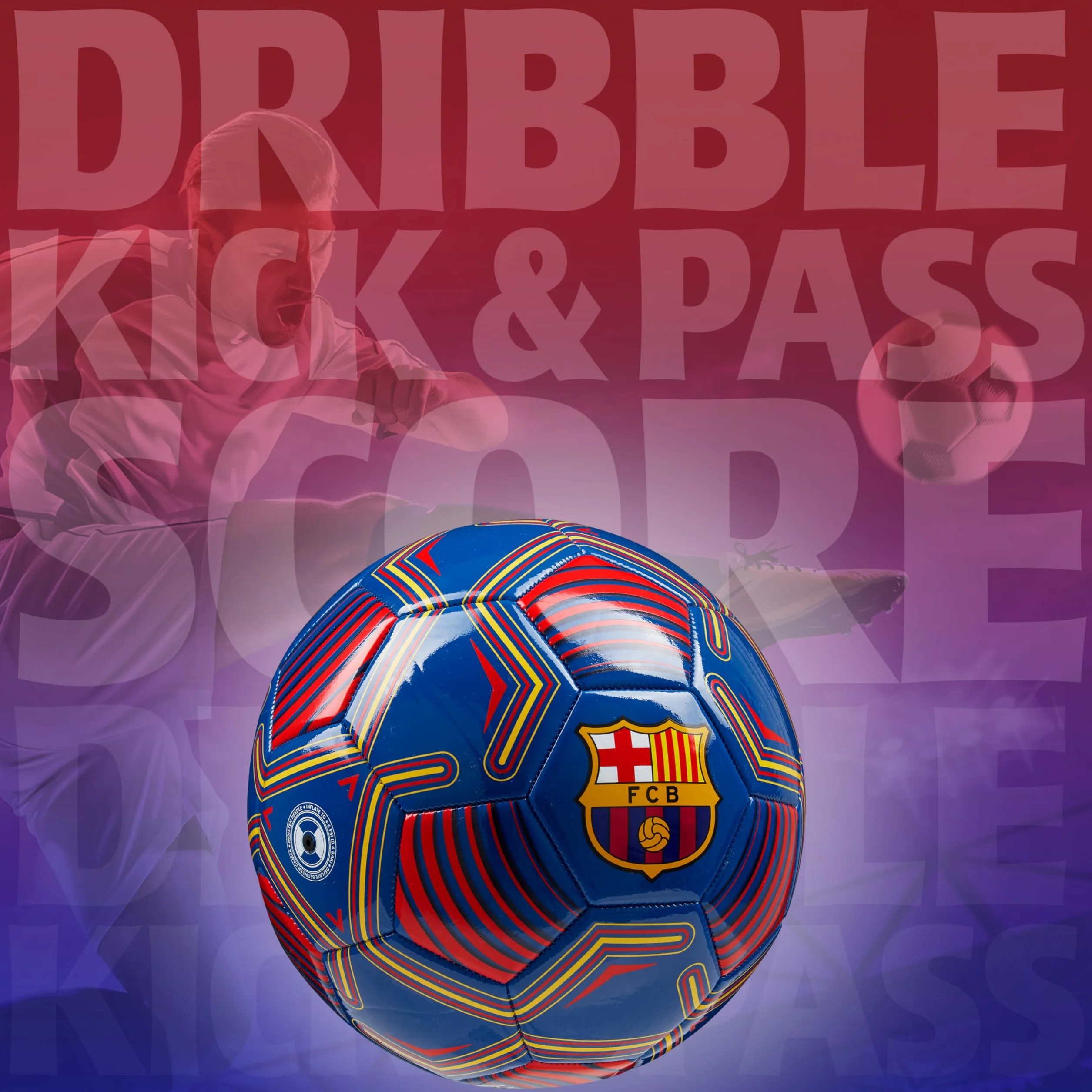 FC Barcelona Ballon de Foot Officiel Club Taille 3 Bleu Rouge