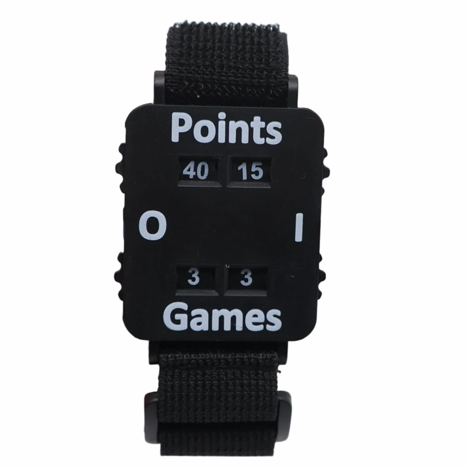 Bracelet réglable pour tennis et sport, compteur d'affichage, sangle en résine, 30x4,5x3 cm, noir