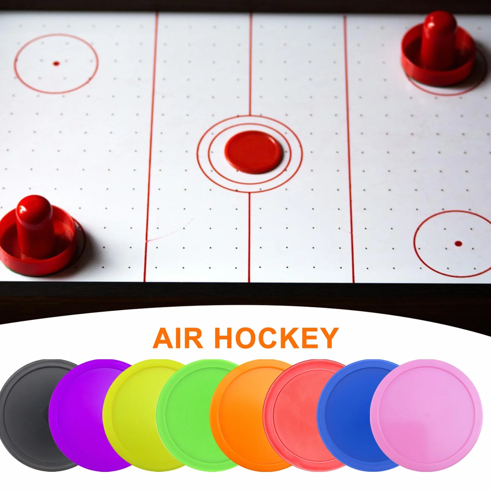 Lot de 8 palets de rechange pour Air Hockey, ABS robuste, design coulissant lisse