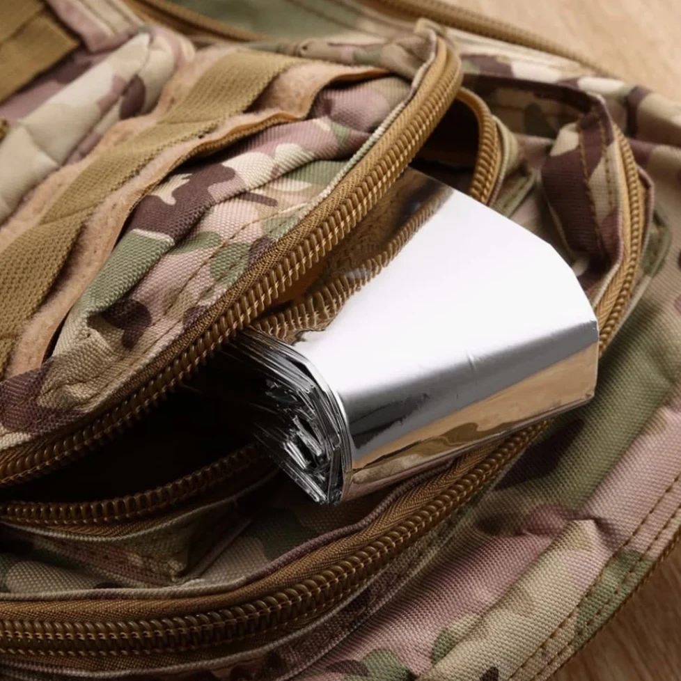 Couverture de survie d'urgence, sac de couchage, sac de couchage réfléchissant la chaleur, étanche PET pour la survie, le camping, la randonnée, le marathon, les premiers secours (5 pièces)