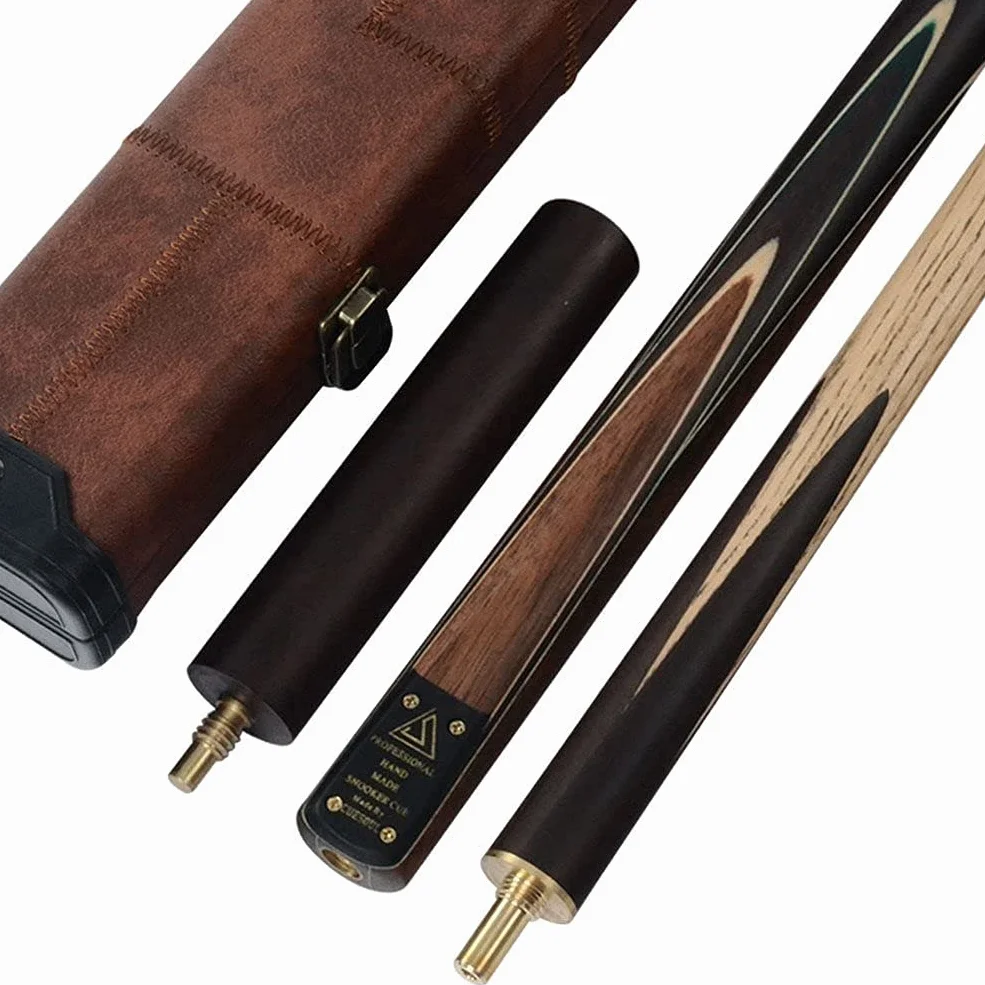 CUESOUL Queue de Snooker Classique 57 pouces 18 oz Palissandre 3/4 Joints Étui Similicuir Embout 9,5 mm