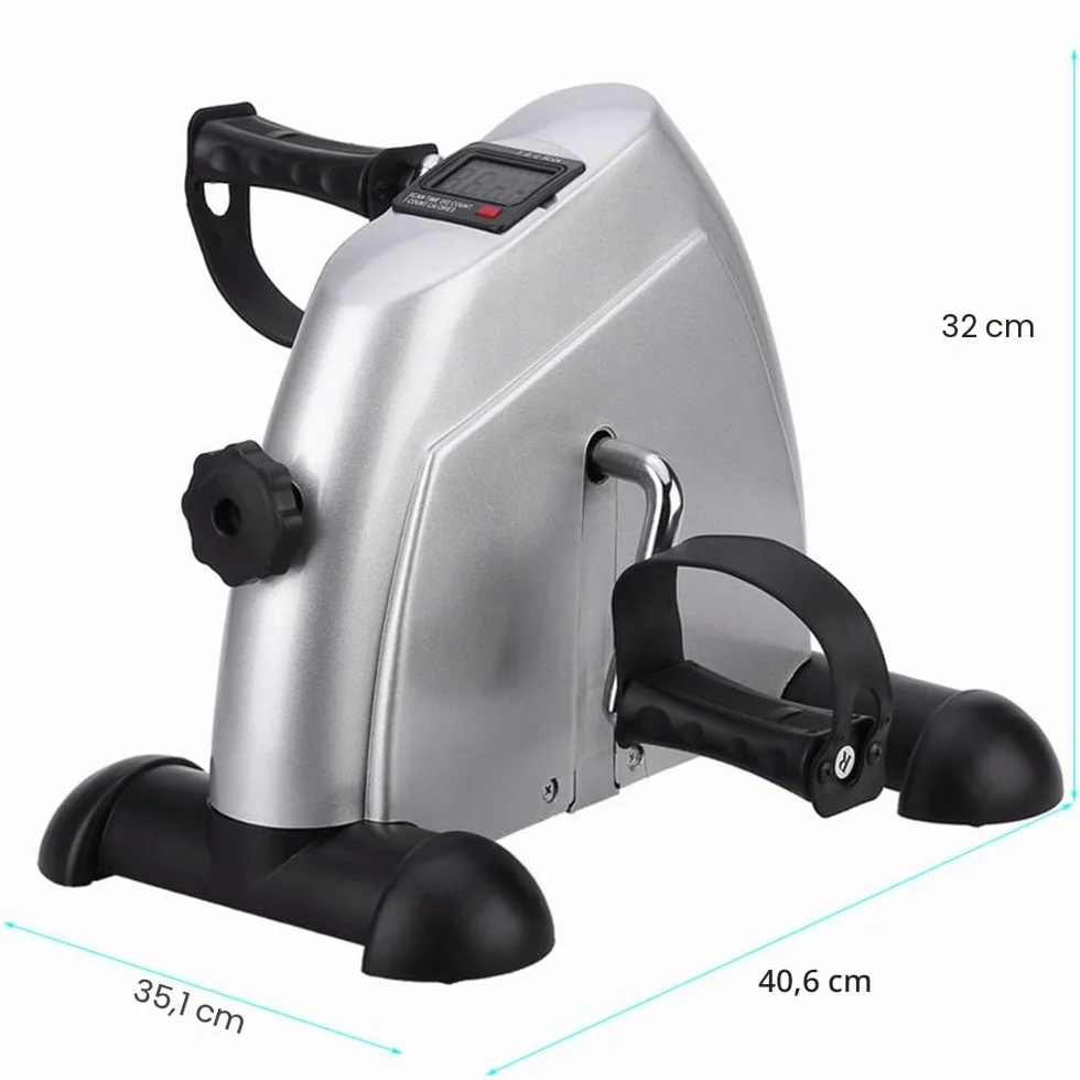 Mini Vélo d'Appartement, Pédales de Rééducation, Vélo d'Exercice Bras Jambe Compact, Écran LCD Résistance Réglable