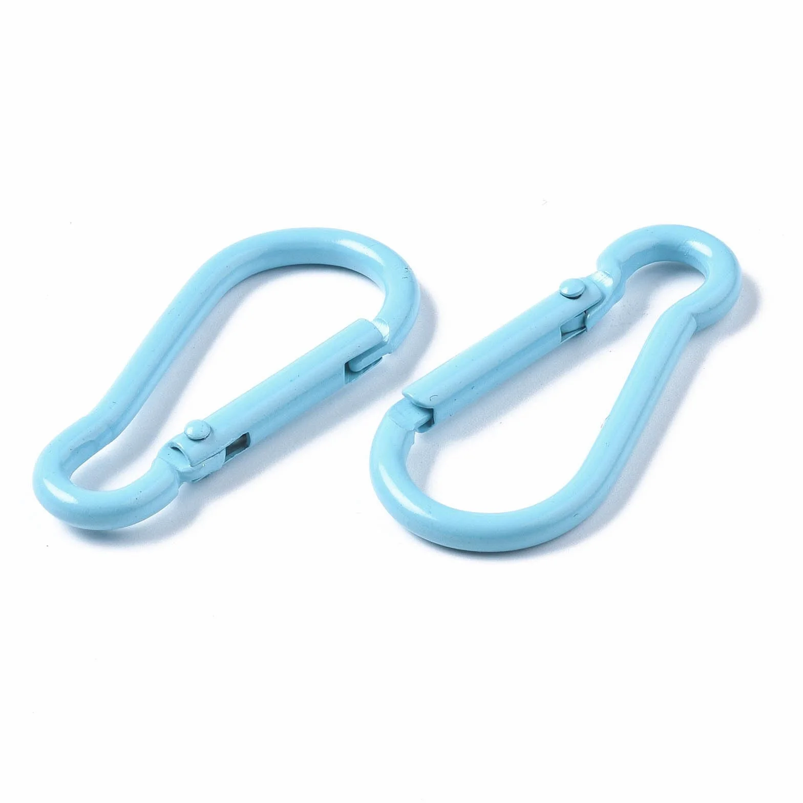 Lot de 10 mousquetons d'escalade en aluminium pour porte-clés et camping