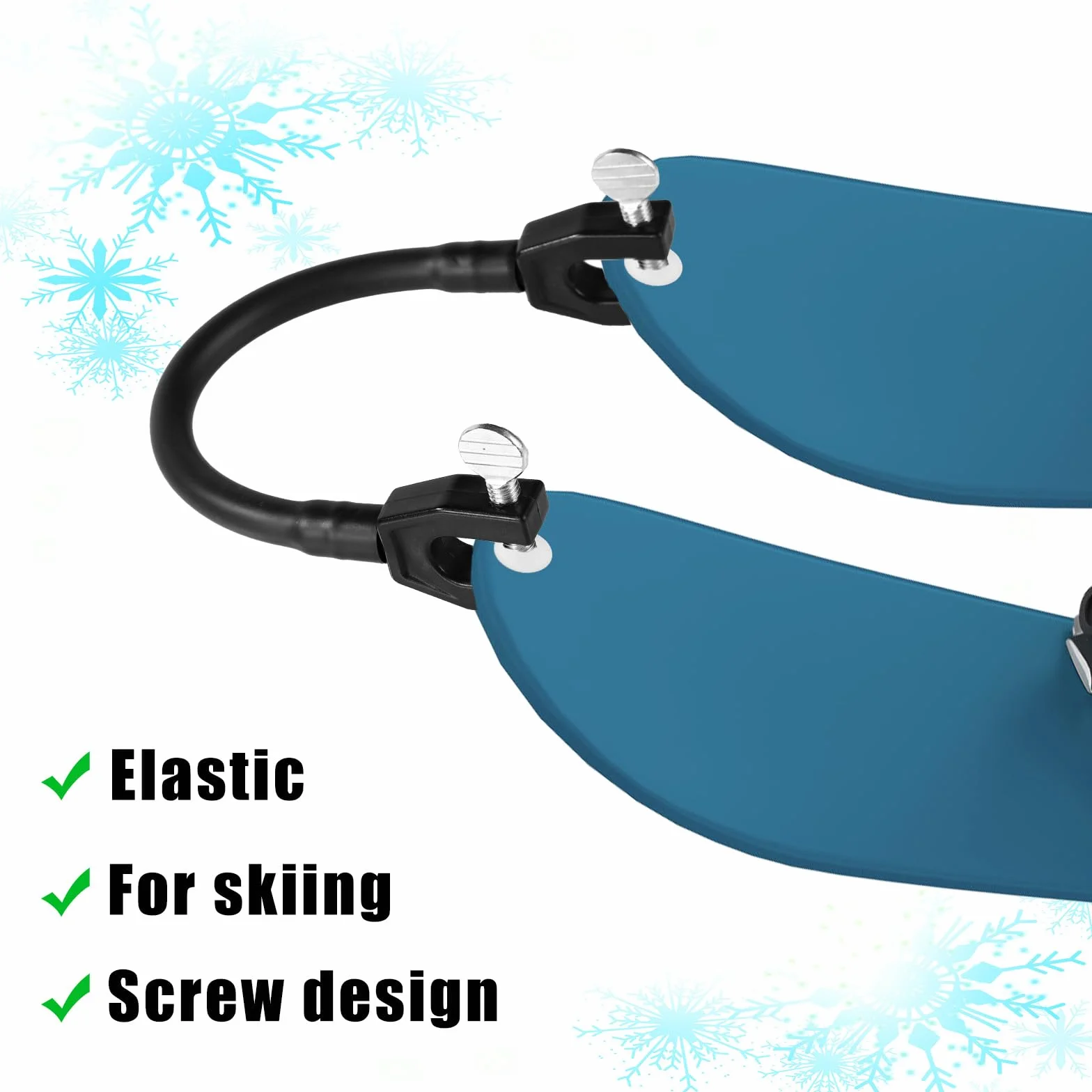 Connecteurs de Pointe de Ski pour Enfants, Connecteur de Ski avec 4 Entretoises, Aide à l'Entraînement au Ski pour Débutants (Noir, Vert Foncé)