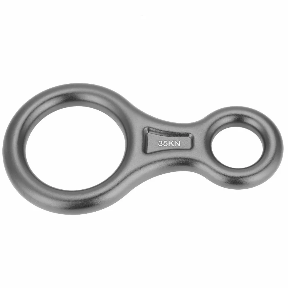 Escalade 8 Anneaux Figure 8 Descendeur 35KN Heavy Duty Corde Rappel