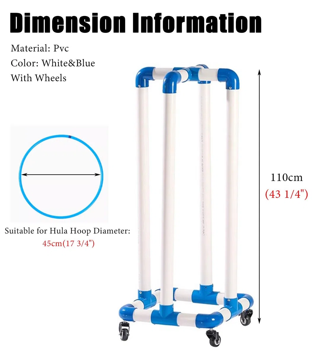 Support de Hula Hoop - Chariot de rangement pour intérieur et extérieur - Organiseur de fitness pour centres de garde d'enfants