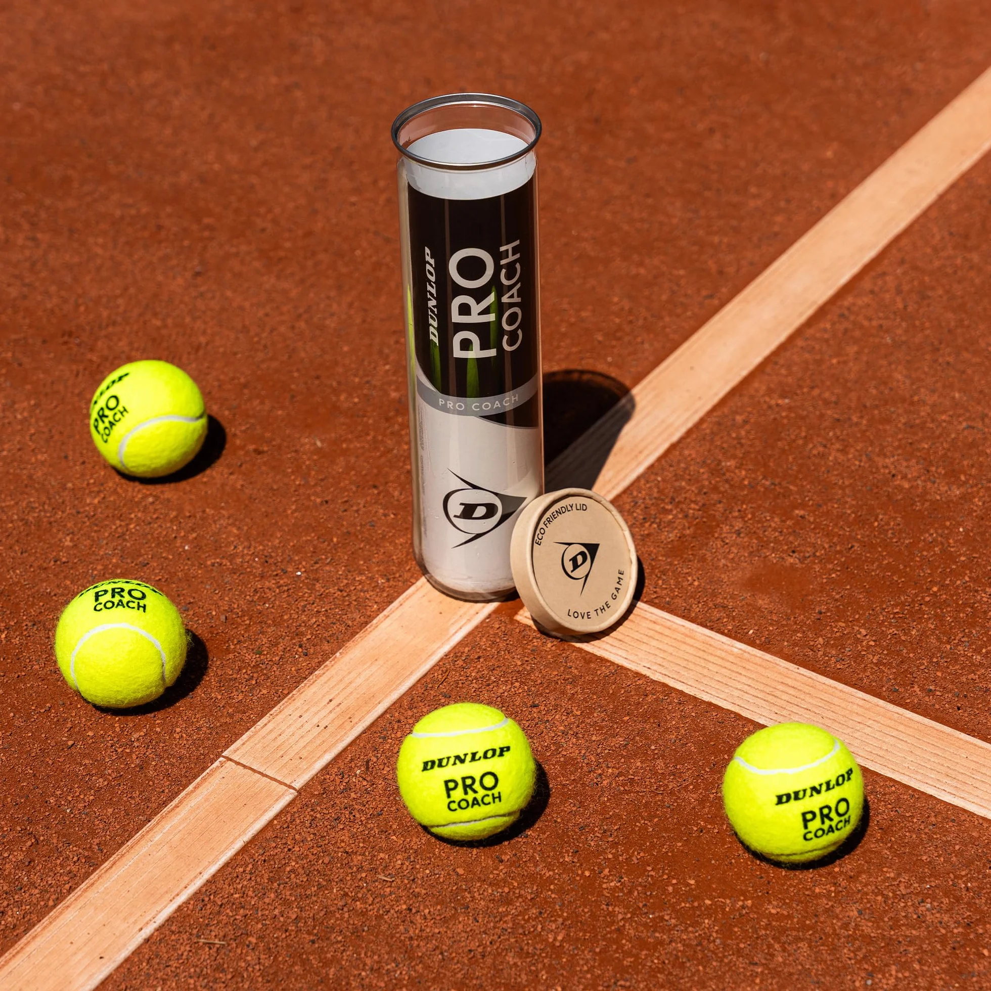 Dunlop Pro Coach Balle de Tennis 4 Balles Entraînement