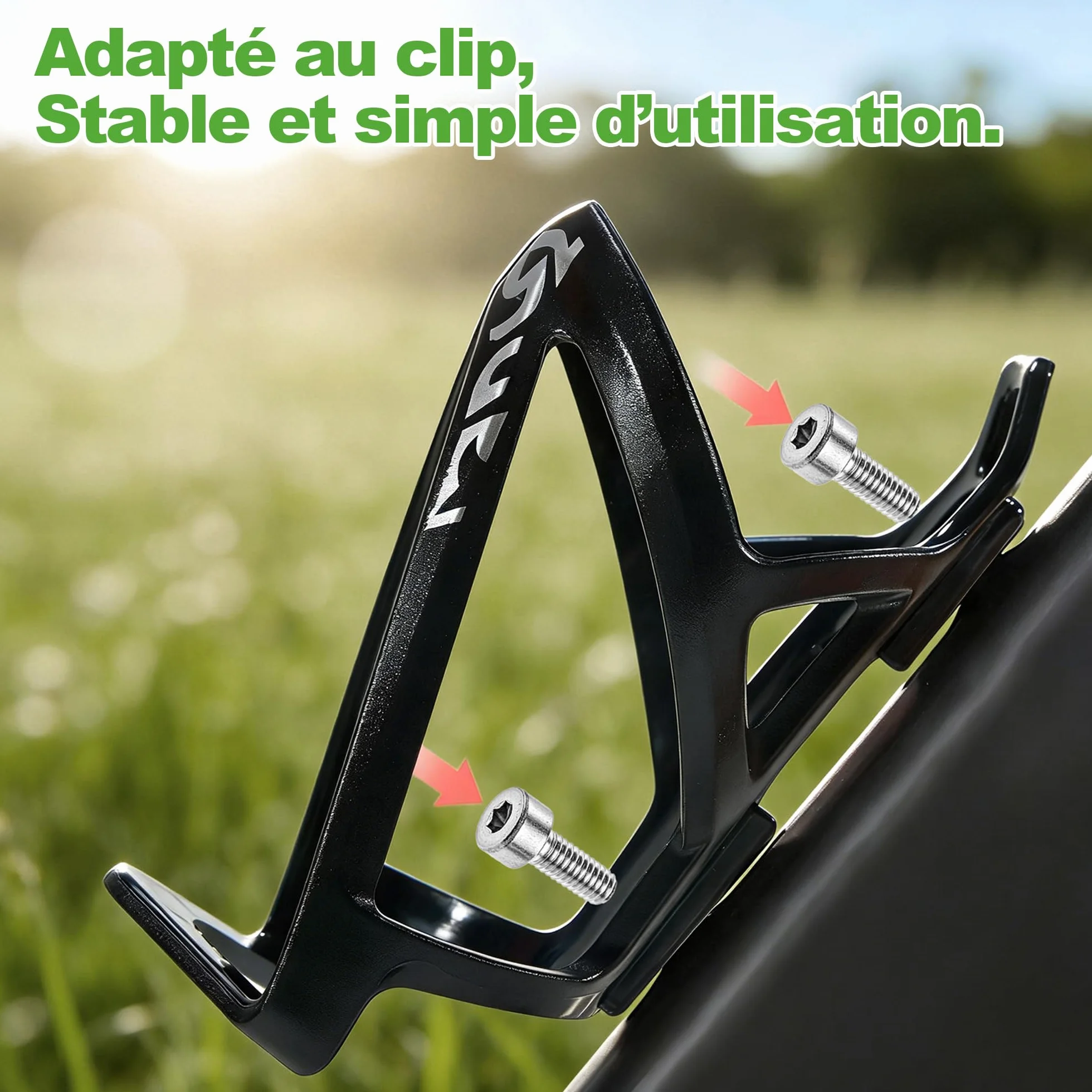 Lot de 2 Porte Bouteille de Vélo, Porte Gourde Velo en Plastique PC Haute Résistance pour VTT et Vélo de Route