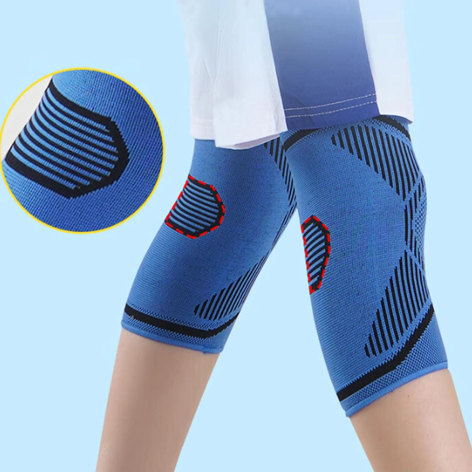 Genouillères pour Garçon Tissu Respirant Antichoc Basket-ball Scooter Vélo Sport Cyclisme Enfant M 5-12 Ans