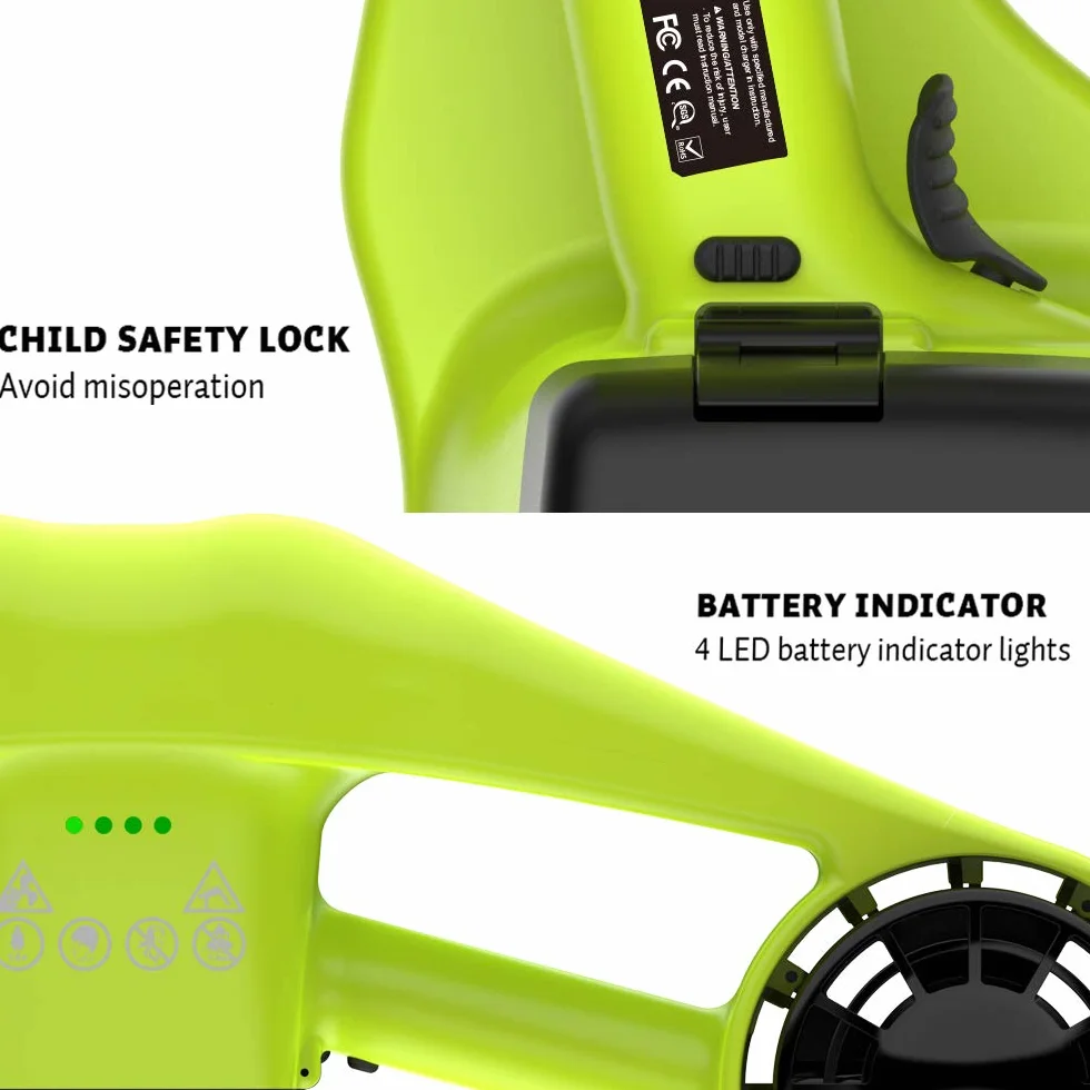 Asiwo Scooter sous-marin avec support pour caméra d'action, deux moteurs étanche