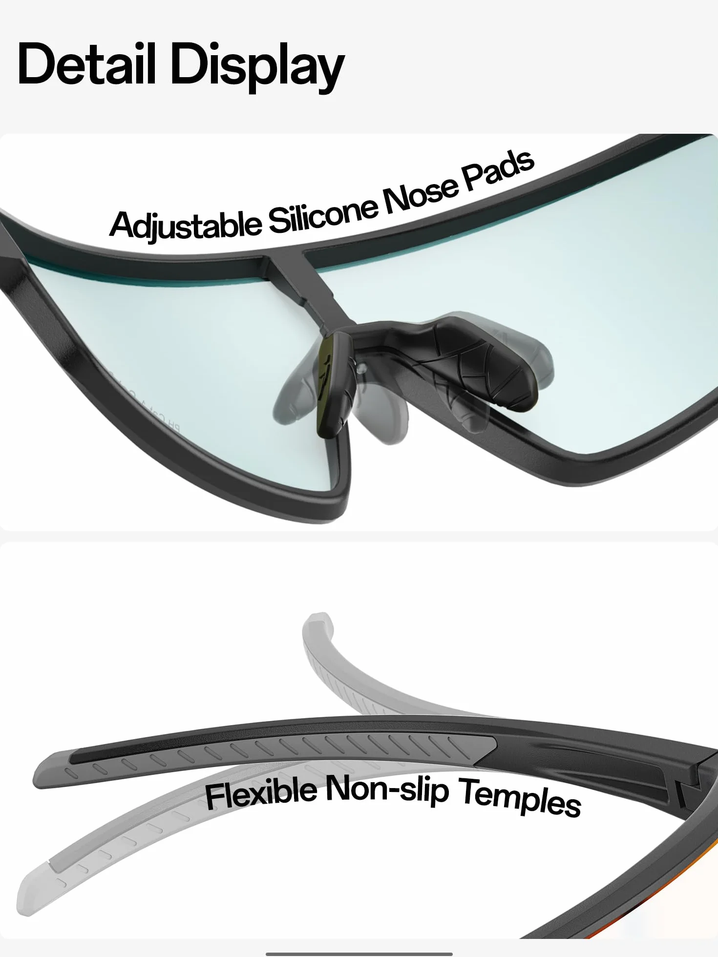 KAPVOE K473 Lunettes de Cyclisme Photochromiques UV400 Sportives