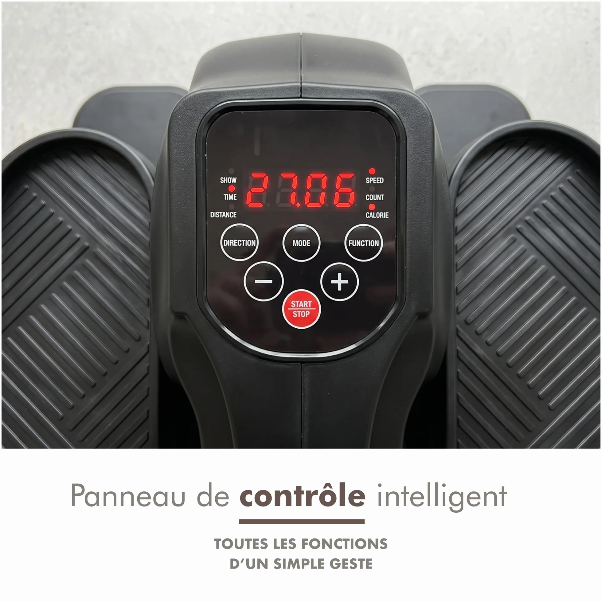 PORTENTUM Mini Velo elliptique électrique avec Bandes de résistance Tapis Sangles Pédalier d'appartement Automatique Manuel 12 Vitesses Moteur Silencieux